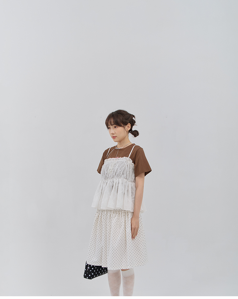 3D Mesh Jacquard Thin Shoulder Cover-Up Vest - White【01099782】in stock+pre-order