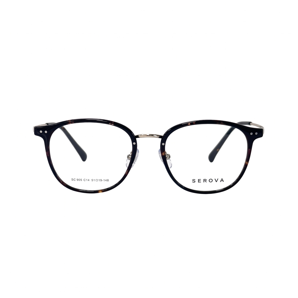 【SEROVA】SC905 C14 圓框光學眼鏡♦(金/琥珀)