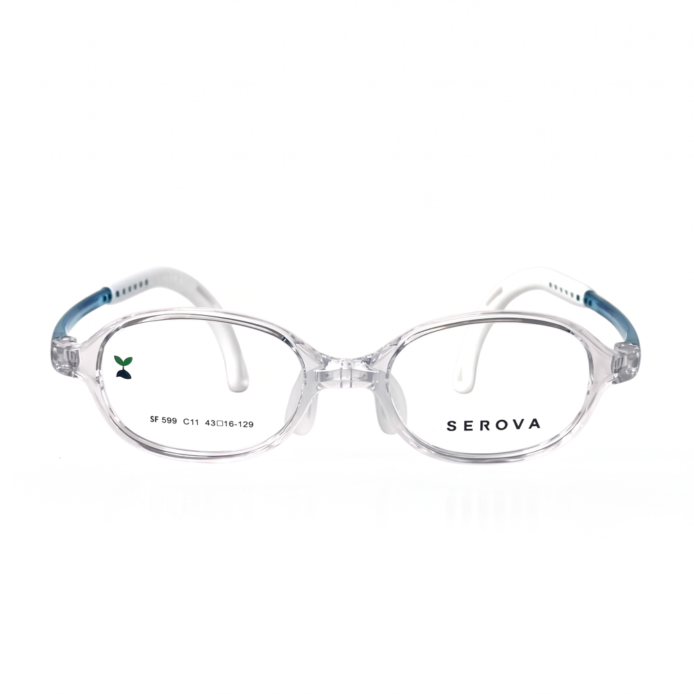 【SEROVA】SF599 C11 圓框 兒童光學眼鏡♦(透明)#小豆芽系列