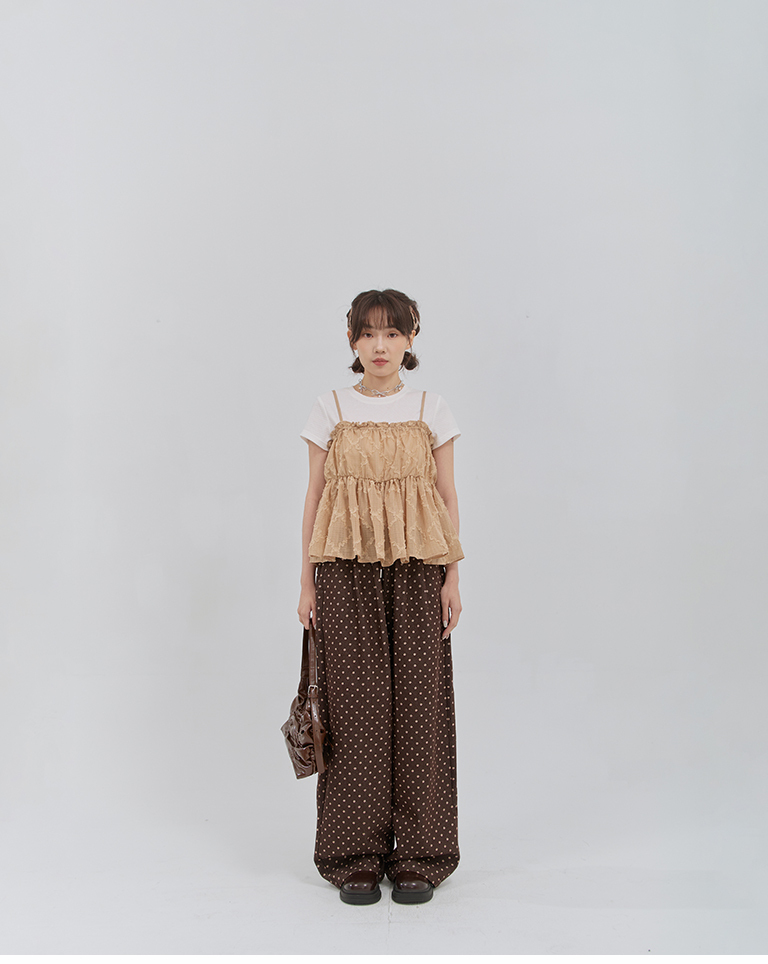 3D Mesh Jacquard Thin Shoulder Cover-Up Vest - Coffee【01099785】in stock+pre-order