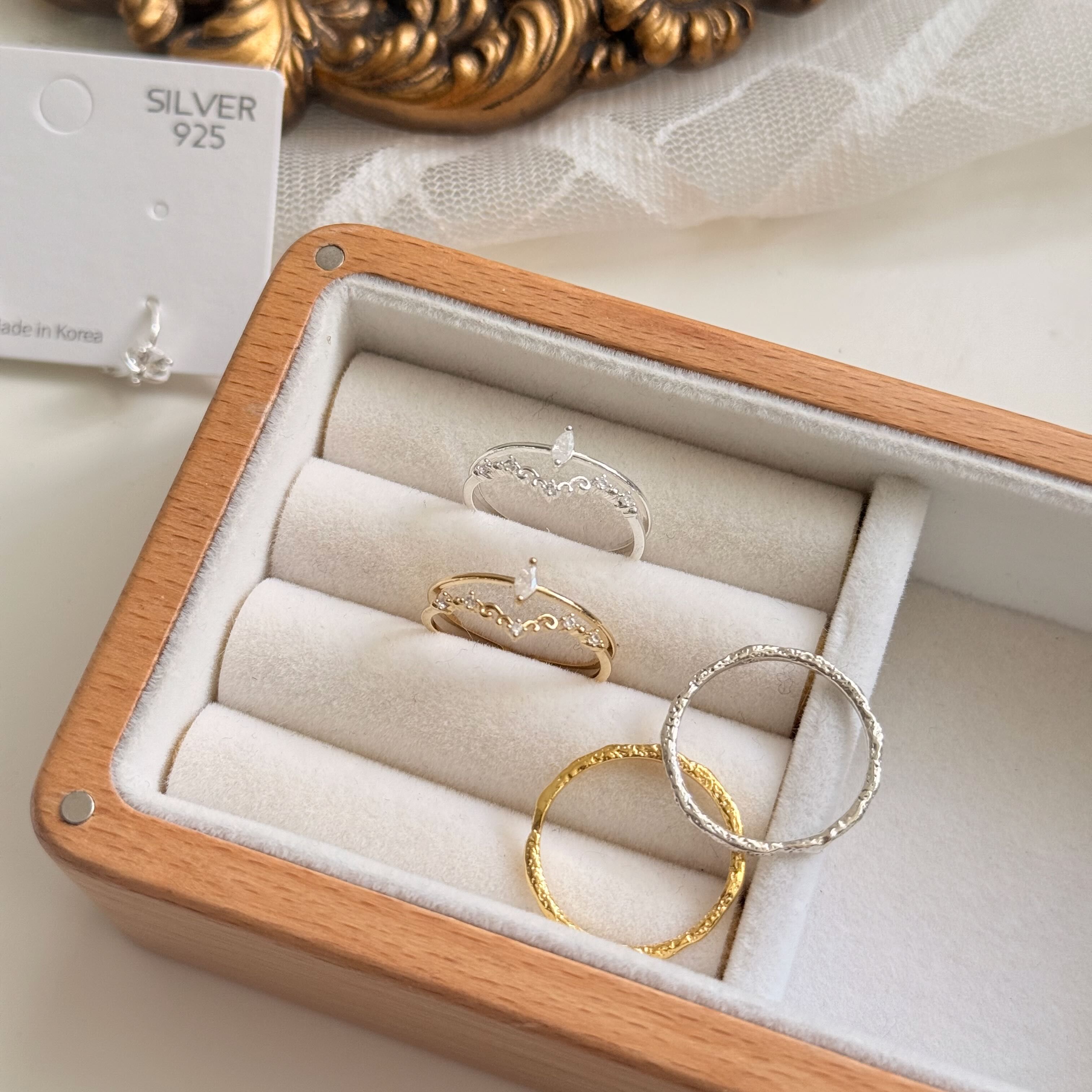 🇰🇷925 silver Tiara 戒指｜2 color