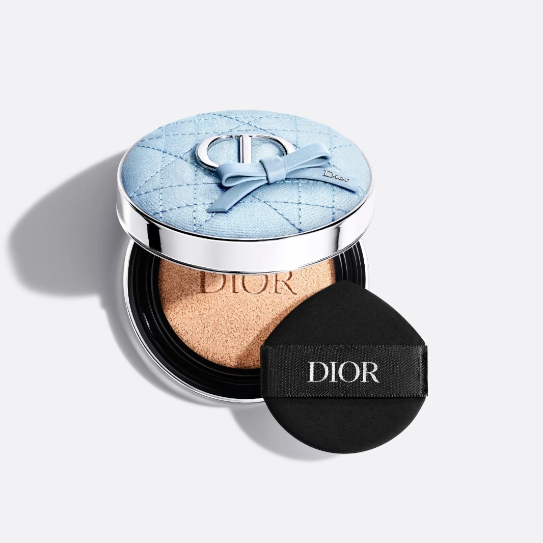 Dior Beauty 珍藏版恆久貼肌氣墊粉盒#Blue Bow +氣墊粉底補充裝