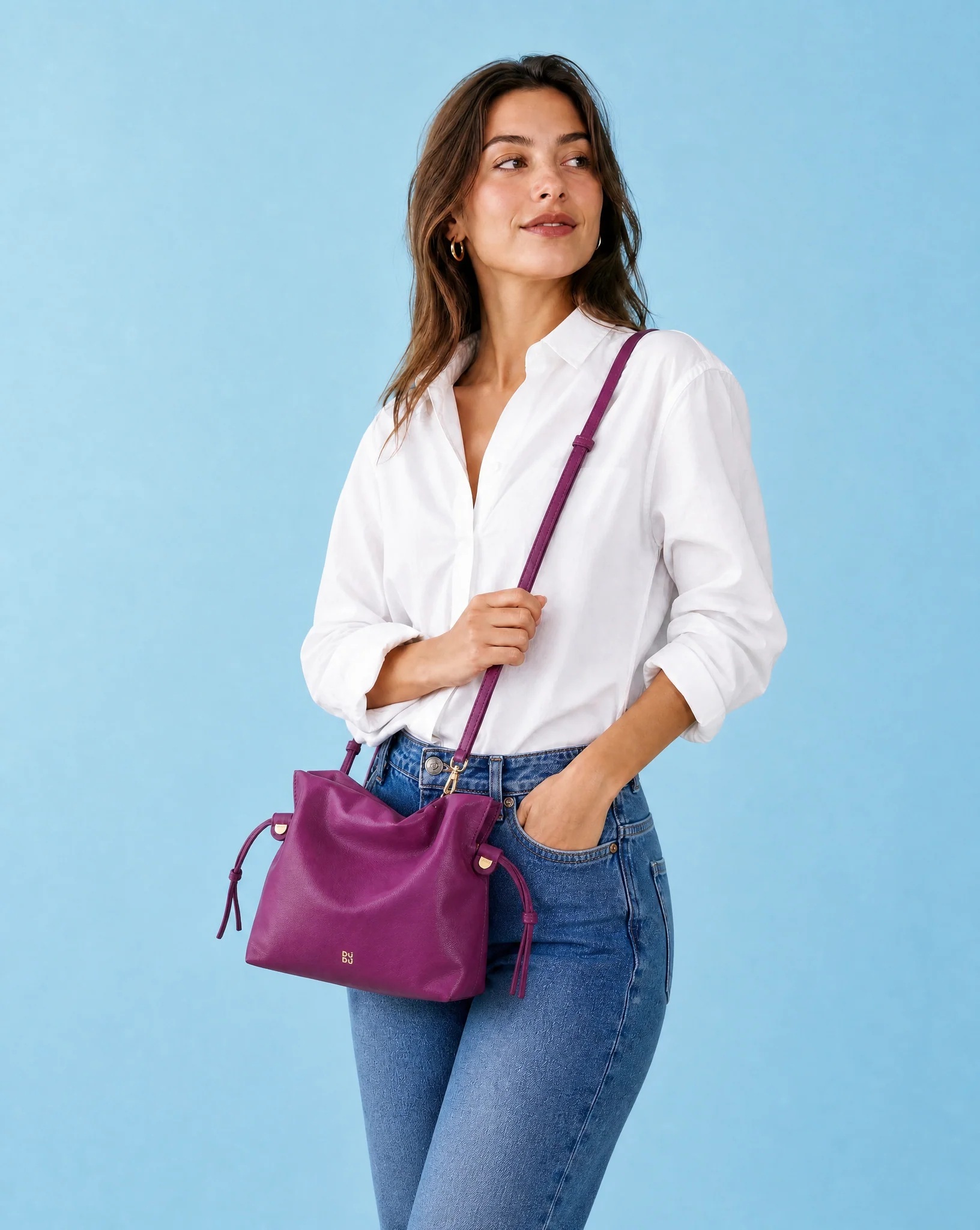 Dudu Leather bag Ischia - 534-6071-12 Fucsia