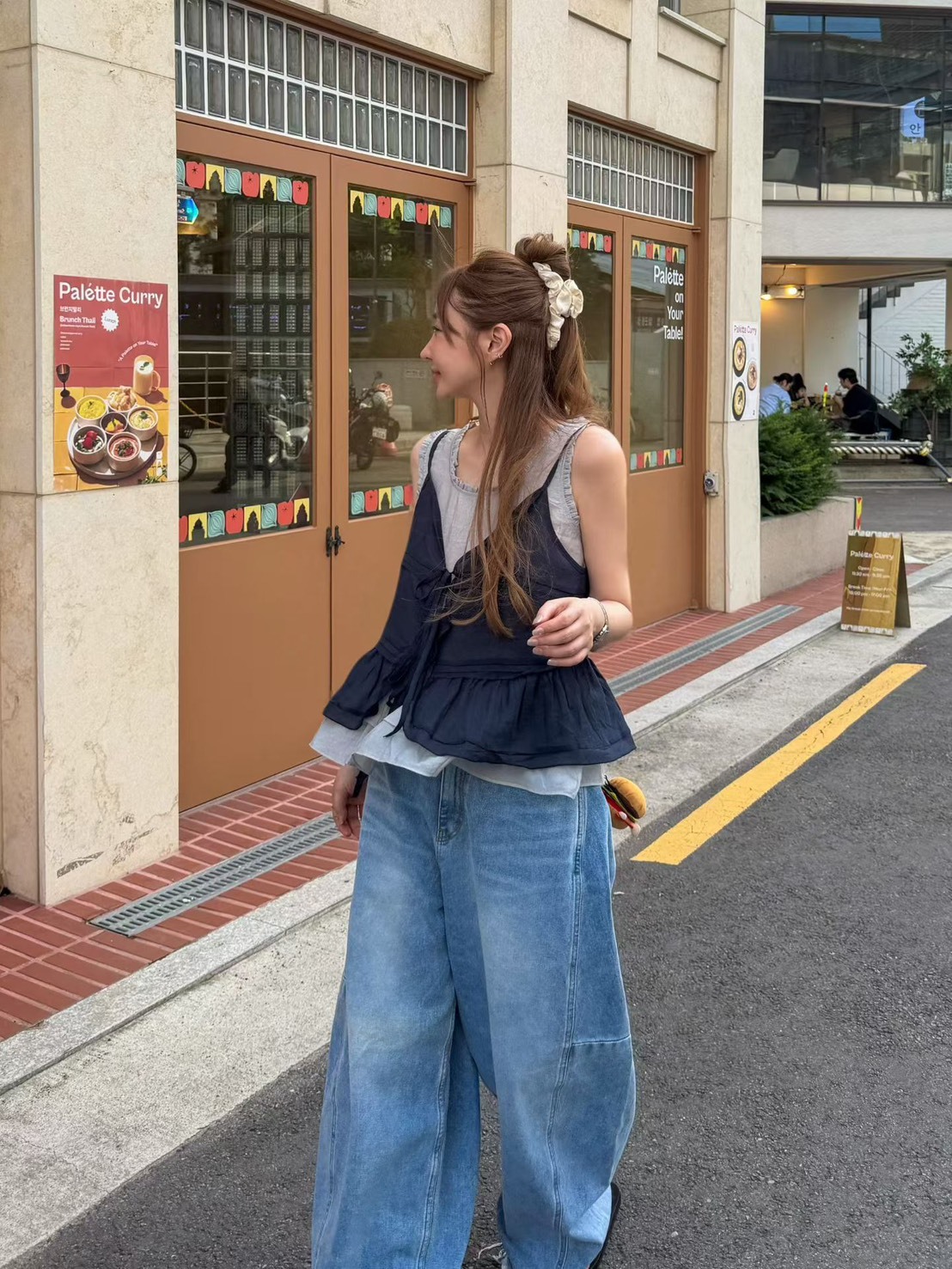 假兩件綁結背心