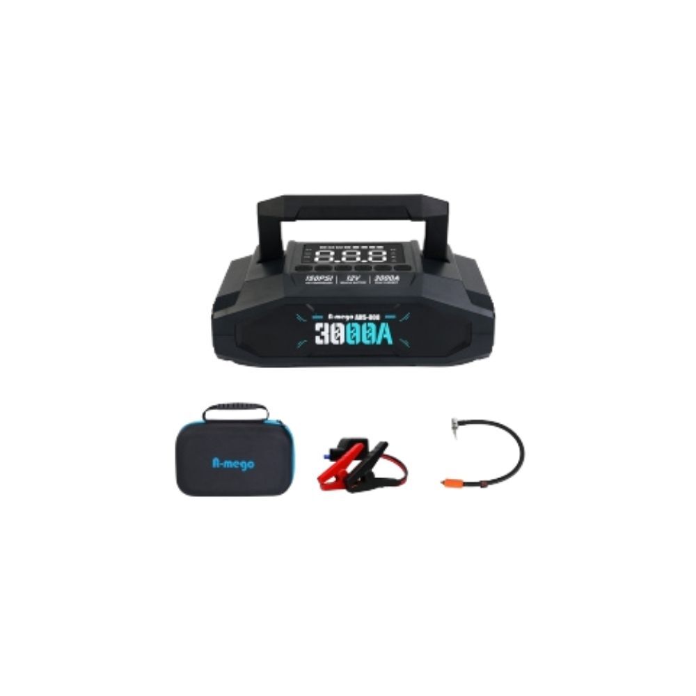 A-mego AHS-808 賽道黑曜版 20000mAh 4合1旗艦救車電霸 汽車救援電池/打氣機