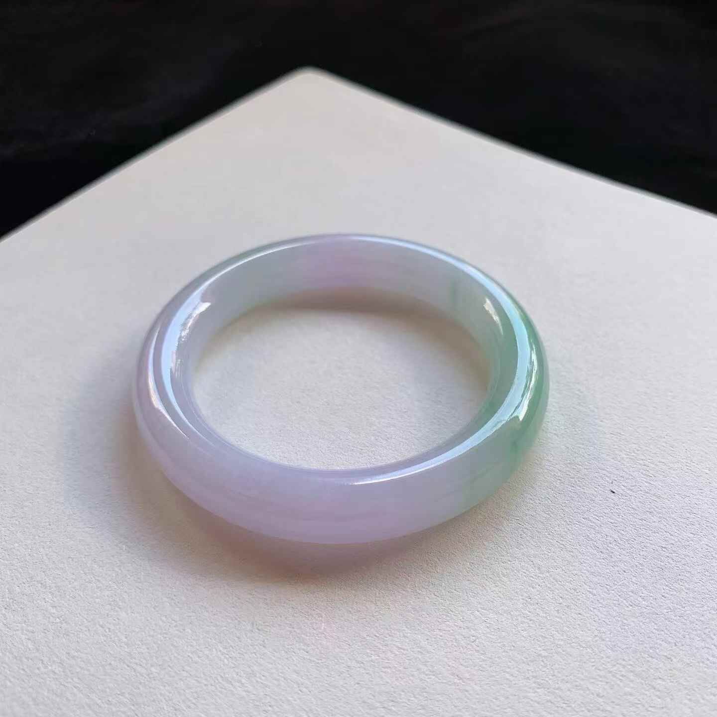 春彩圓條翡翠手鐲,天然翡翠A玉, 緬甸玉, Jade, Jadeite