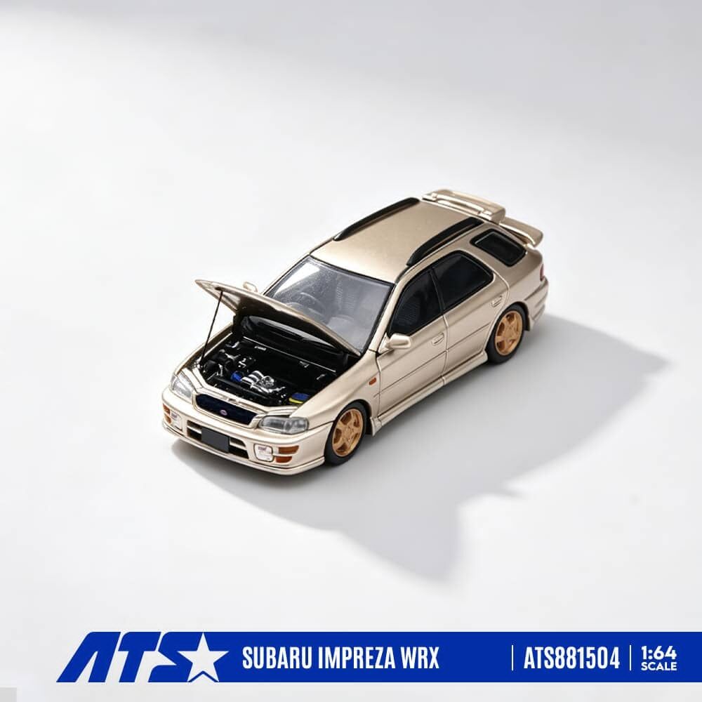 預訂:1/64 ATS Models  Subaru Impreza WRX Wagon Champagne Gold (ATS881504 )