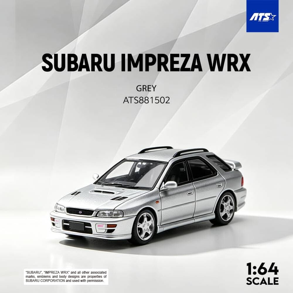預訂:1/64 ATS Models  Subaru Impreza WRX Wagon Grey (ATS881502 )