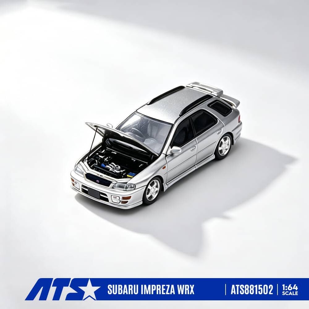 預訂:1/64 ATS Models  Subaru Impreza WRX Wagon Grey (ATS881502 )