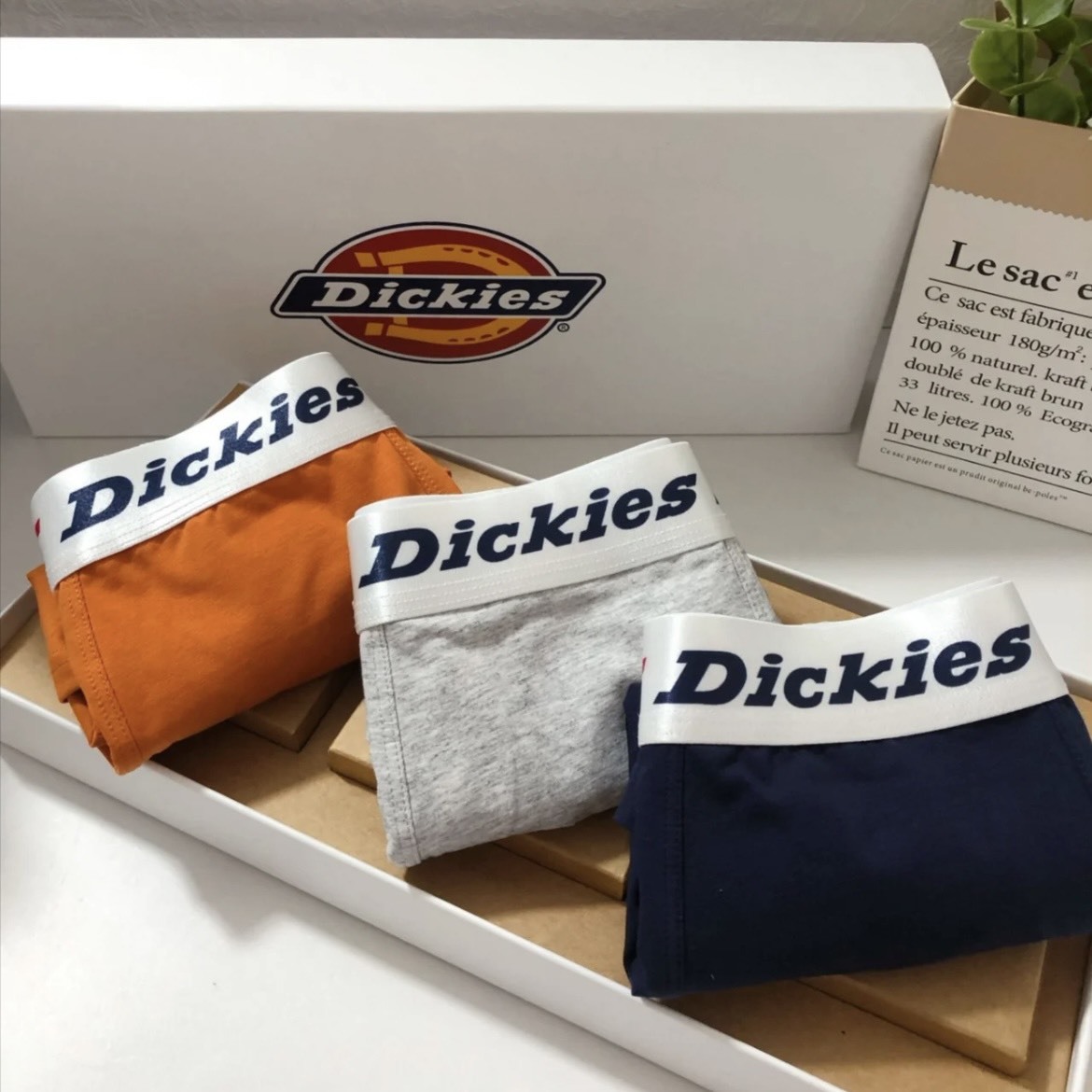 『代購商品』Dickies 10A抗菌純棉四角褲 無痕高彈平口內褲 三件裝 男款 D252MF347