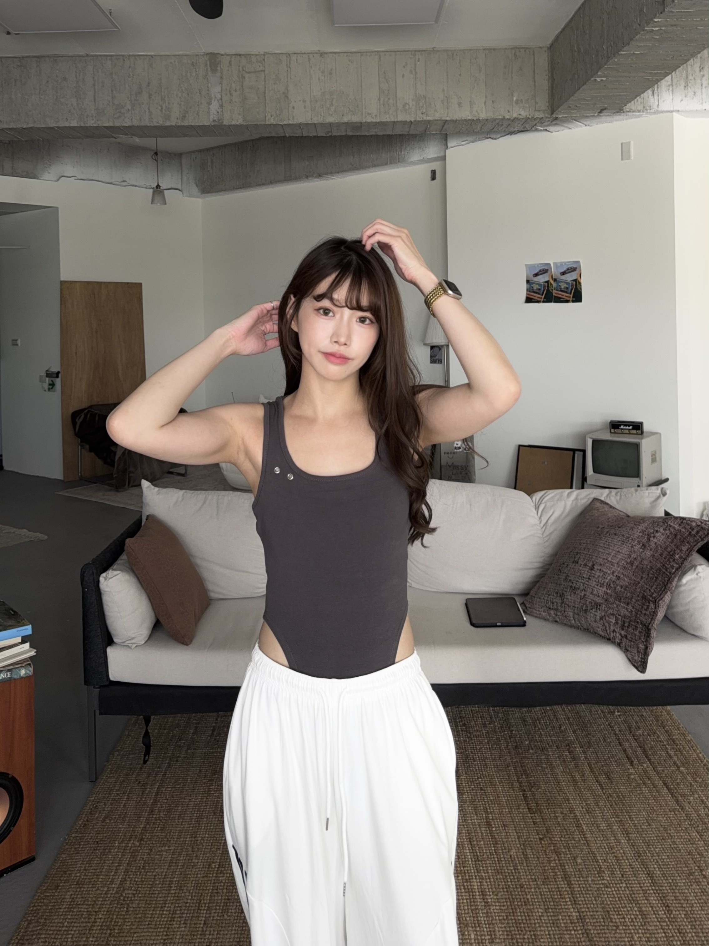 Jennie感美背連帽Bra連體衣