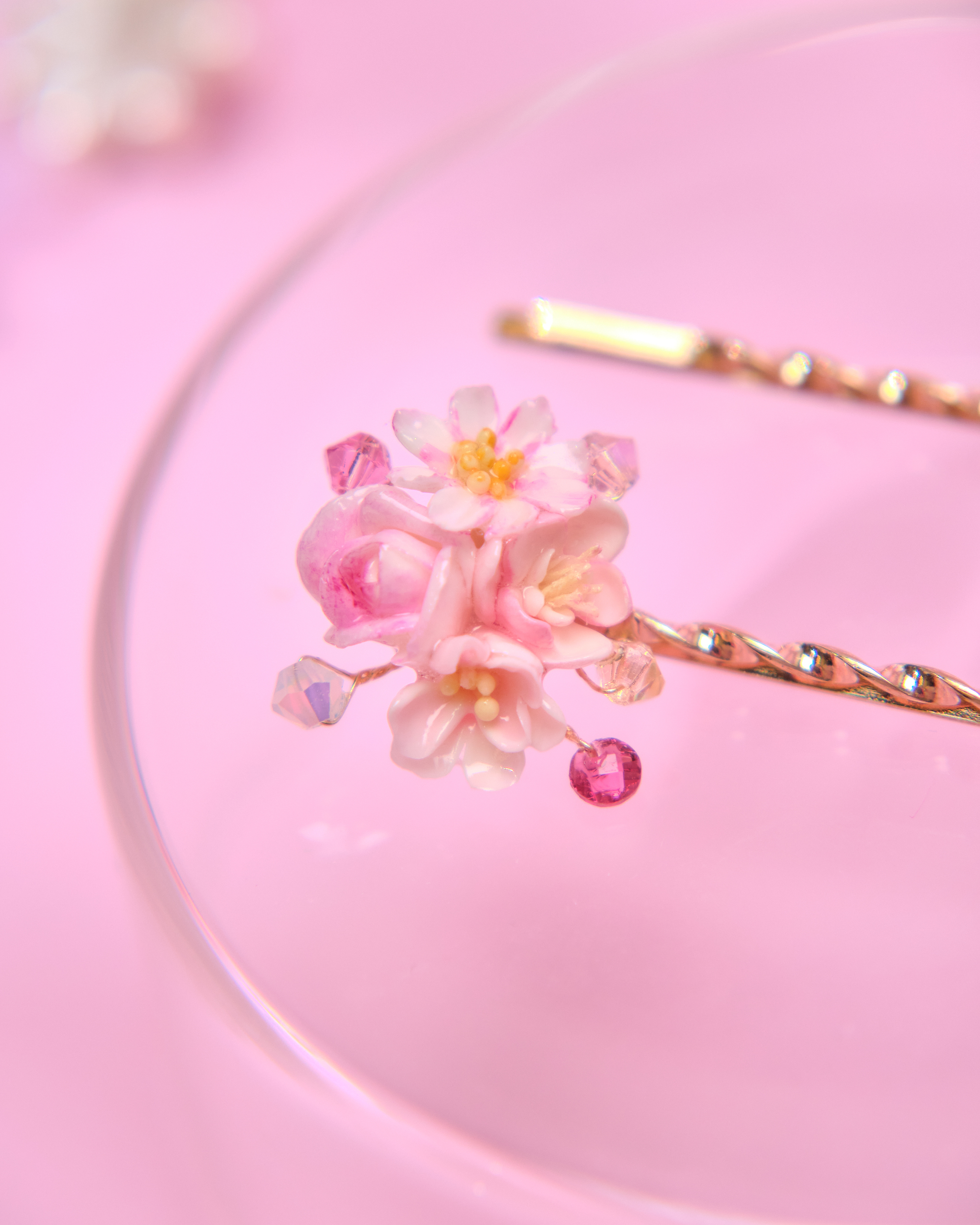 13754 Mini Floral Hair Pin Duo Set