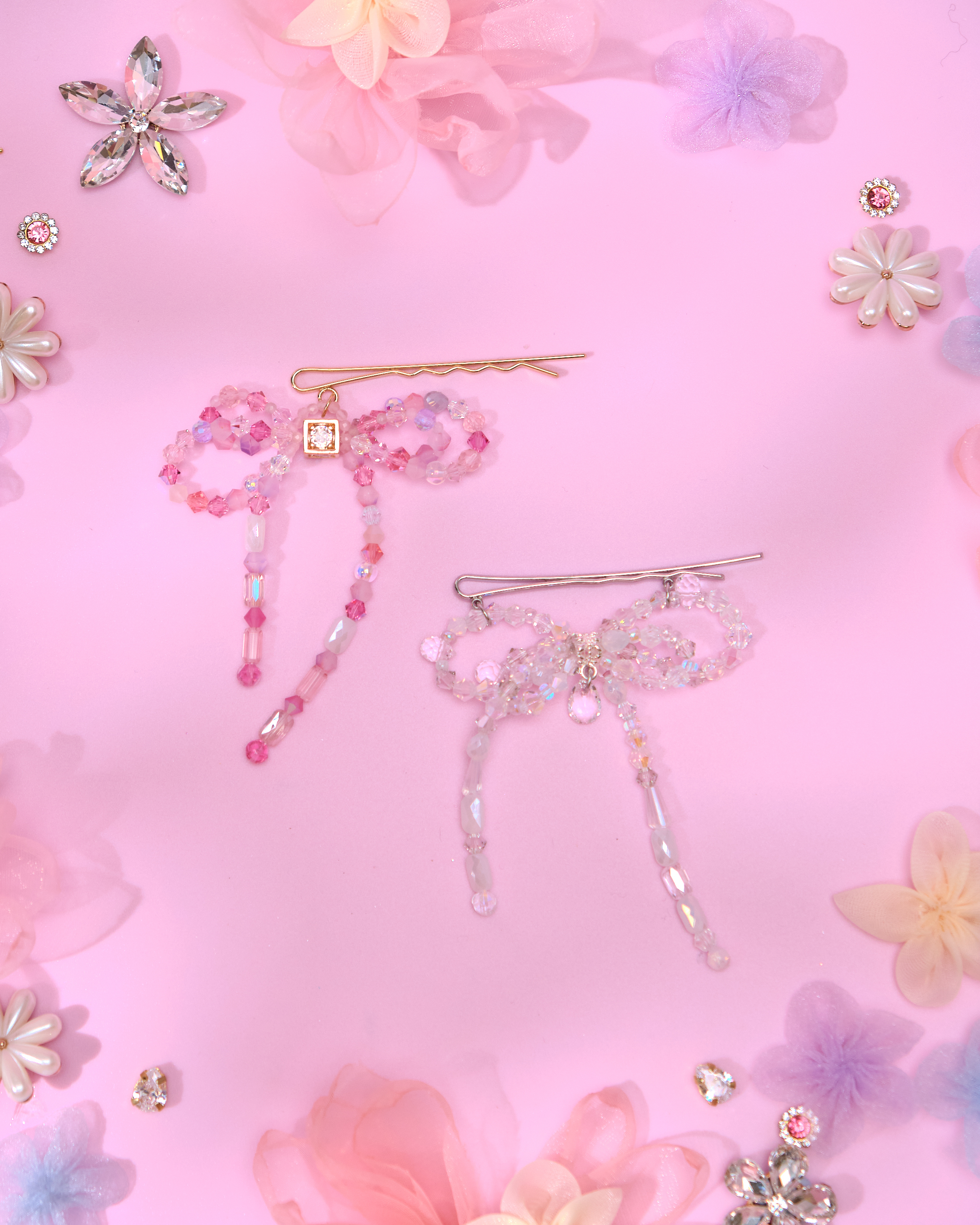 13749 Pastel Bow Hair Pins