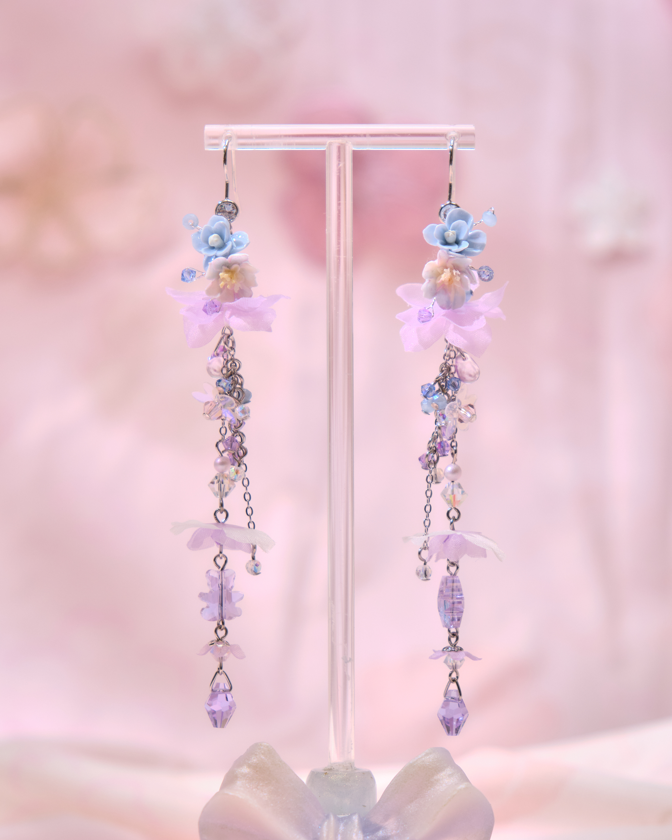 13740 Long Floral Whisper Earrings