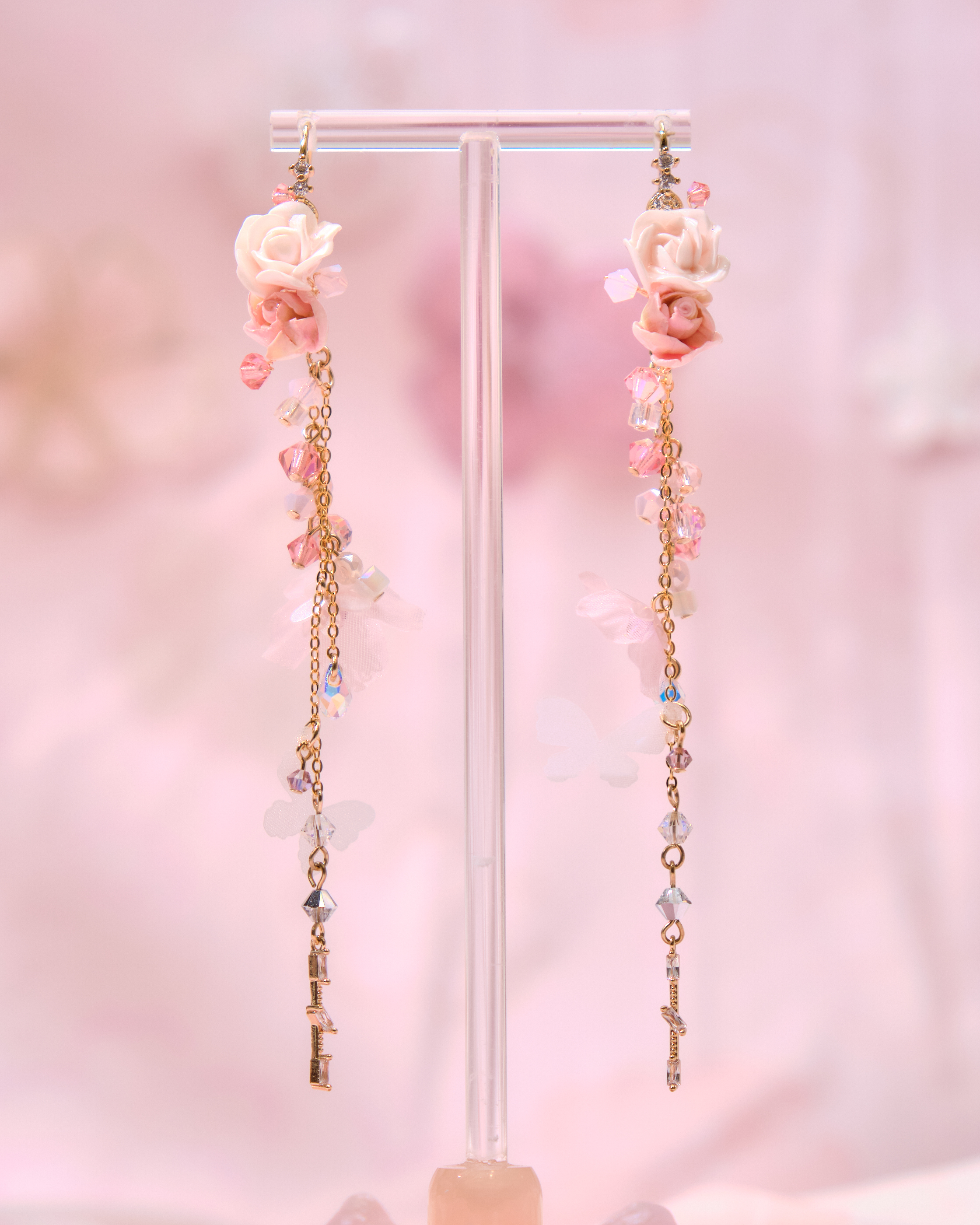 13739 Long Floral Whisper Earrings
