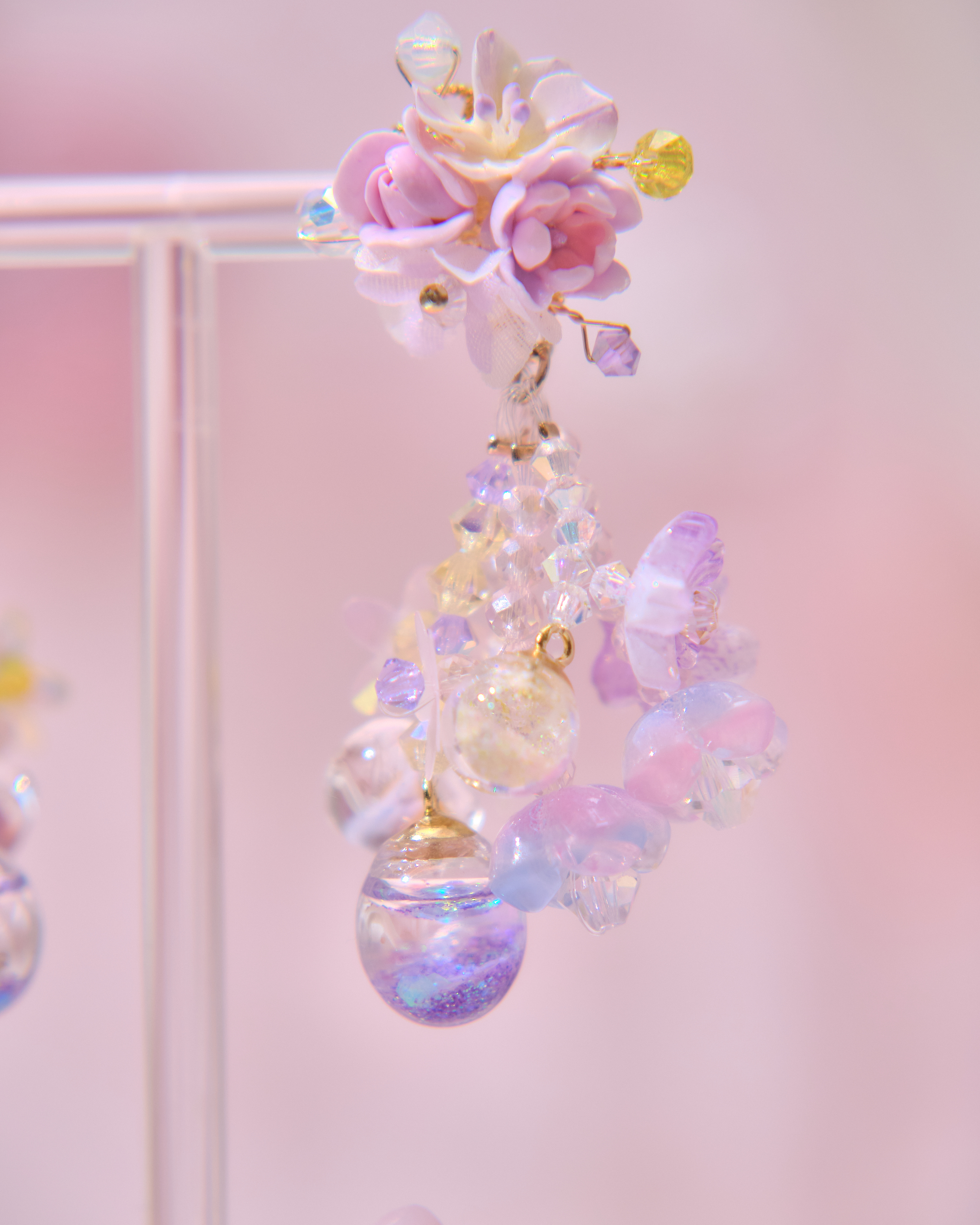 13732 Pastel Bow & Floral Earrings