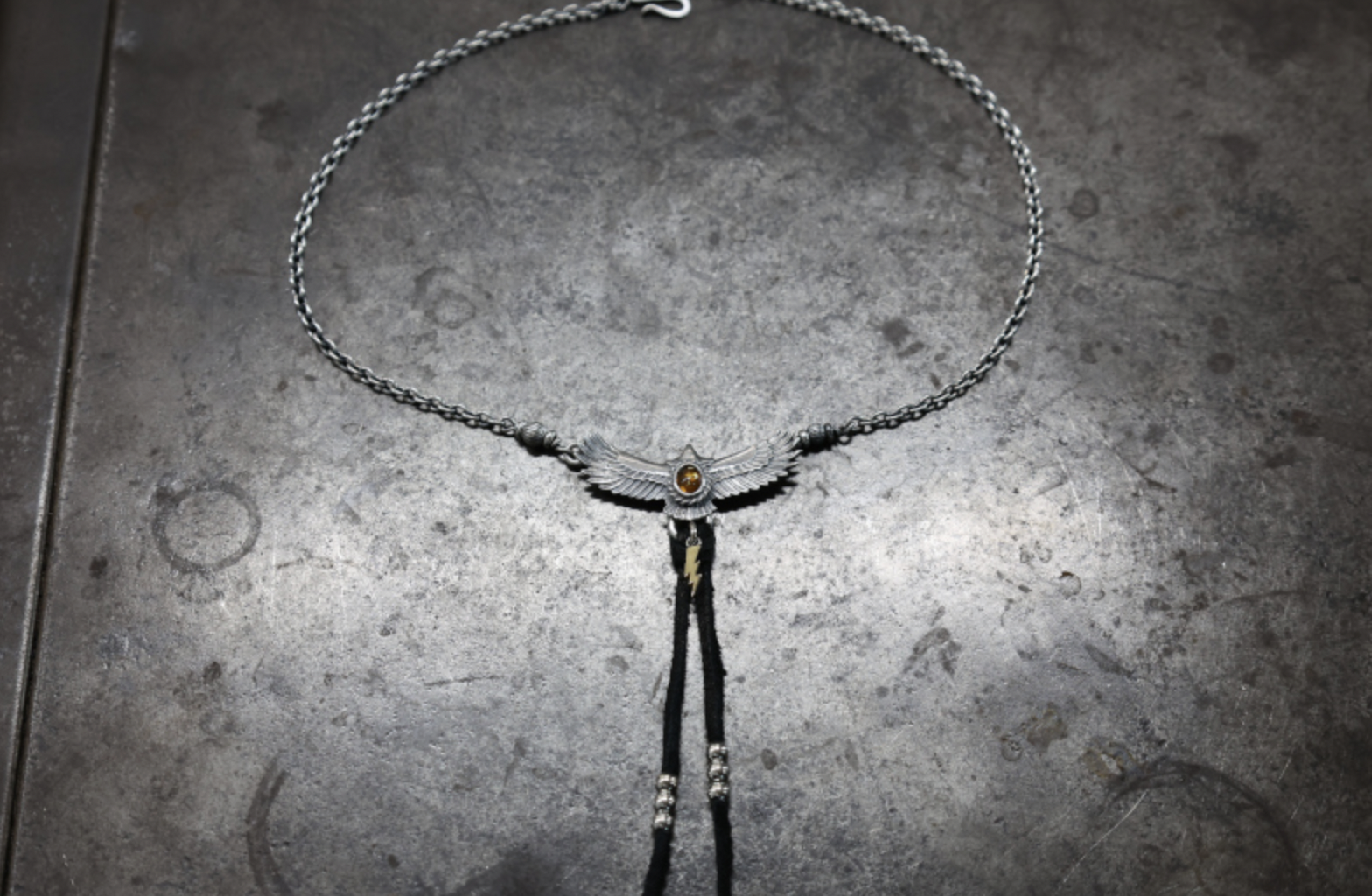 FC SE-1588 small eagle necklace/K18 lightning