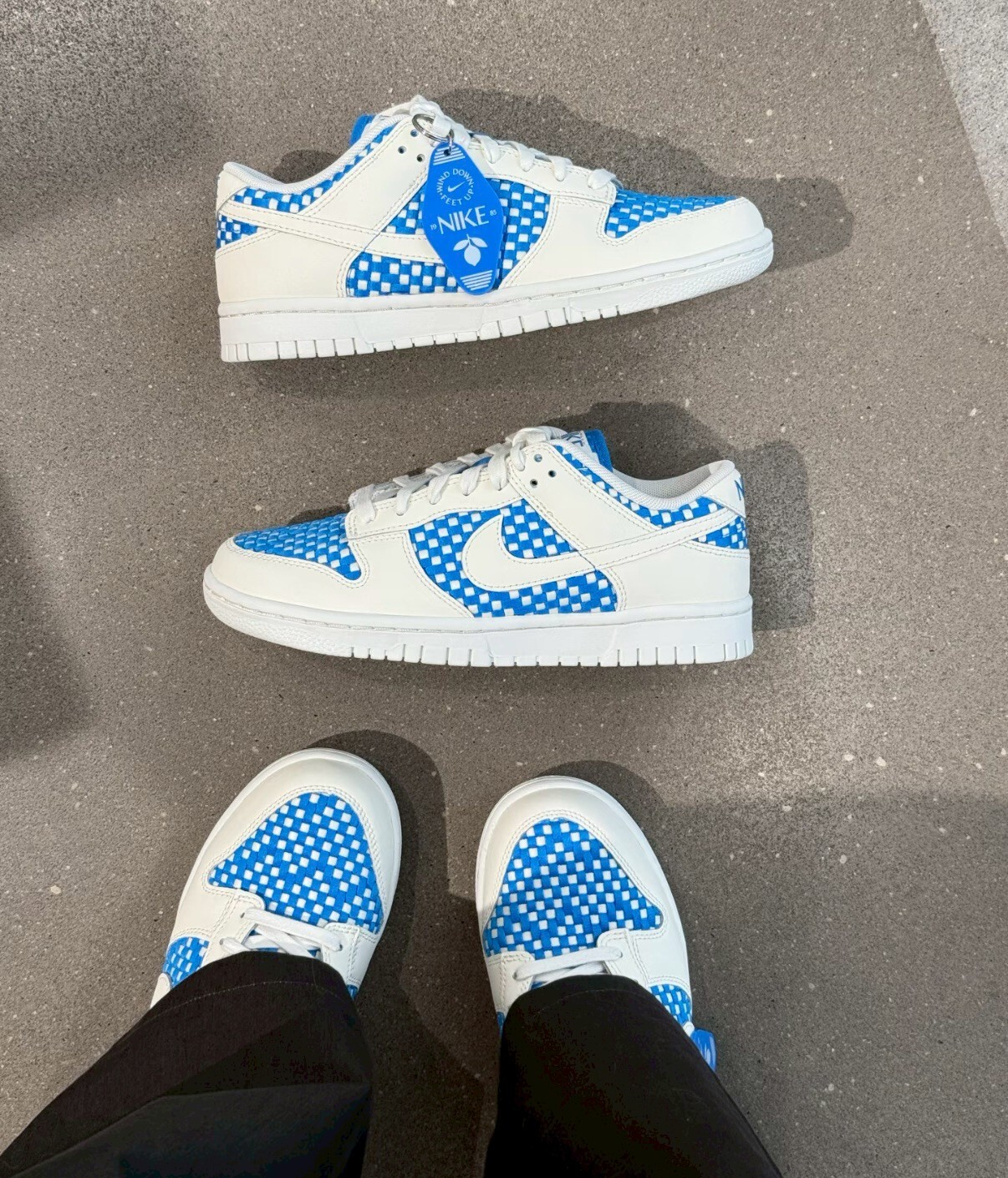 【Luxury】 NIKE Nike 奶油編織棋盤格Dunk 三色 格紋編織DUNK 百搭舒適 低幫 板鞋 女款 白藍 IH2476-400 IH2476-401 IH2476-600