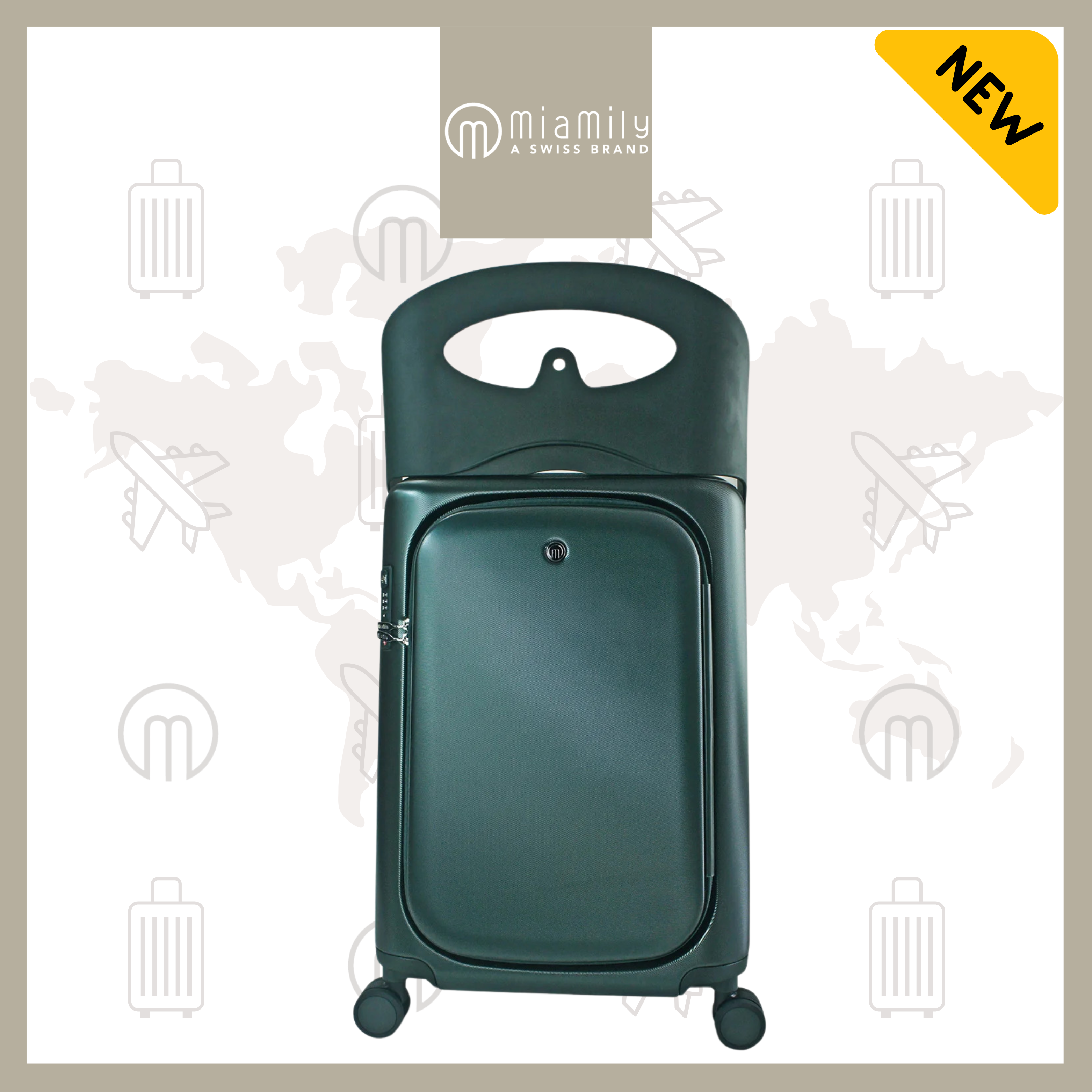MiaMily 24" Check In Plus Luggage - Forest Green