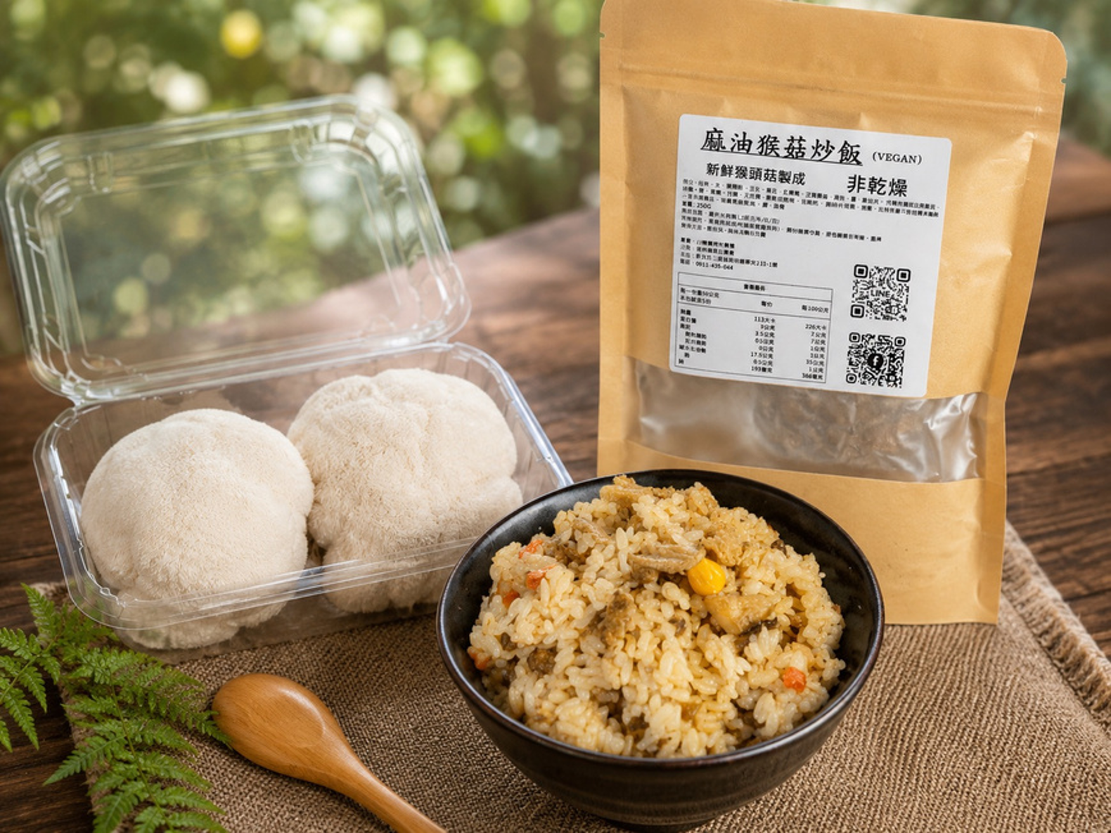 小棲蘭森林農場｜麻油猴頭菇炒飯【250g/包】