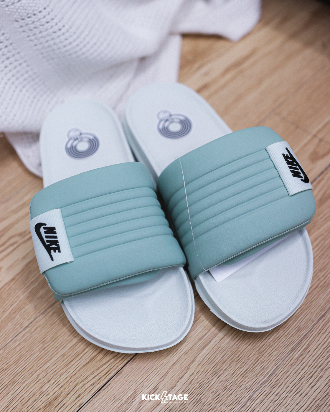 女鞋 NIKE OFFCOURT ADJUST 冰綠白 魔鬼氈 可調節 軟底 休閒 運動 拖鞋【DV1033-300】