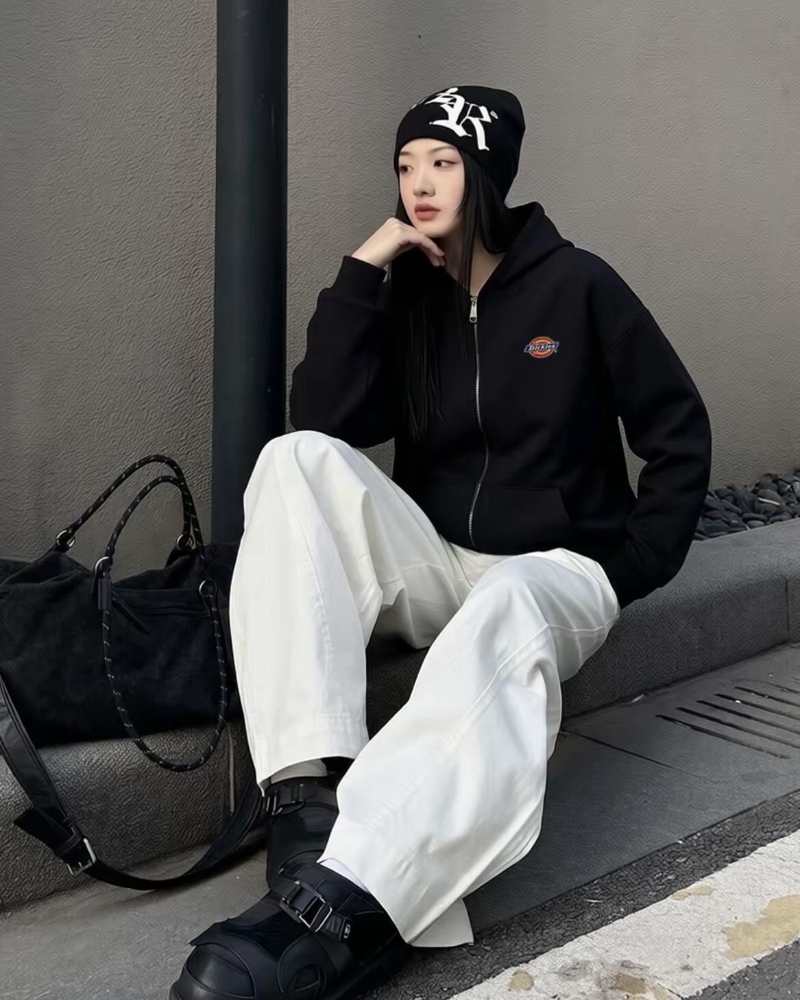 Dickies 美式 復古 學院風 雙拉鍊 連帽外套 廓型 4色