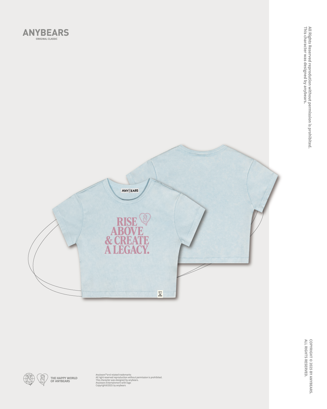 ANYBEARS® ANYBEARS MADE Crop Top 陪伴熊刷色短版上衣