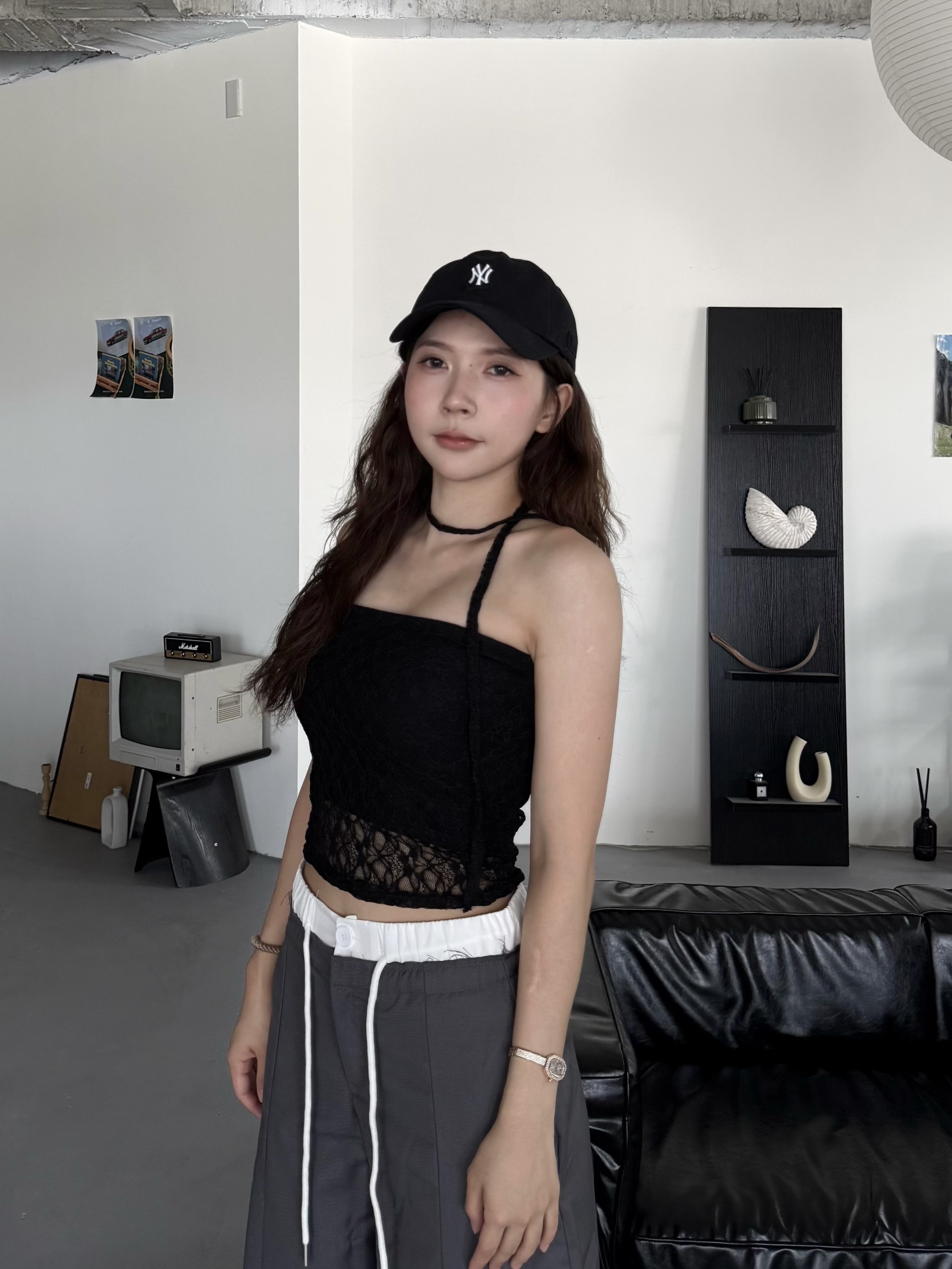 堤花蕾絲抹胸
