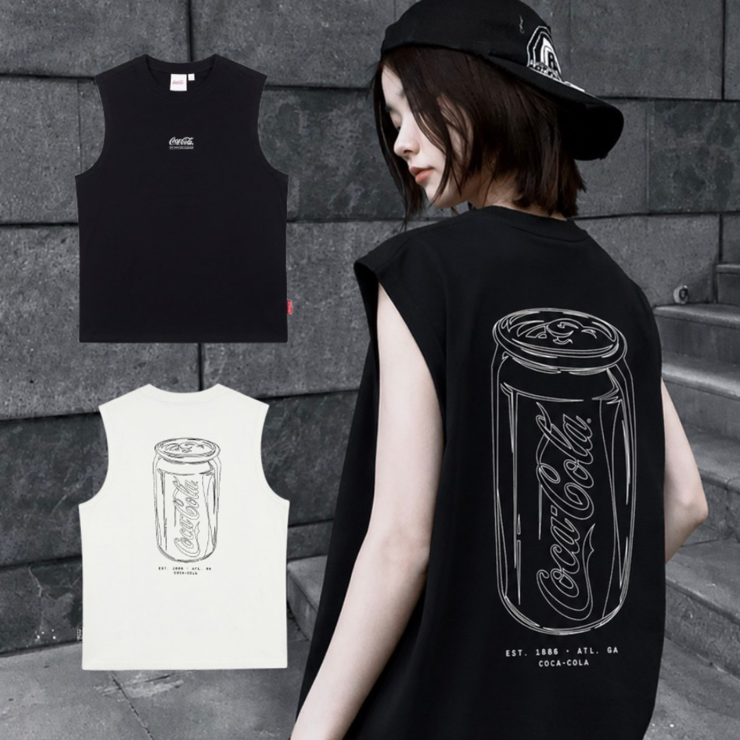 『代購商品』Coca-Cola 可口可樂素描印花寬鬆無袖背心 男女同款 840214566