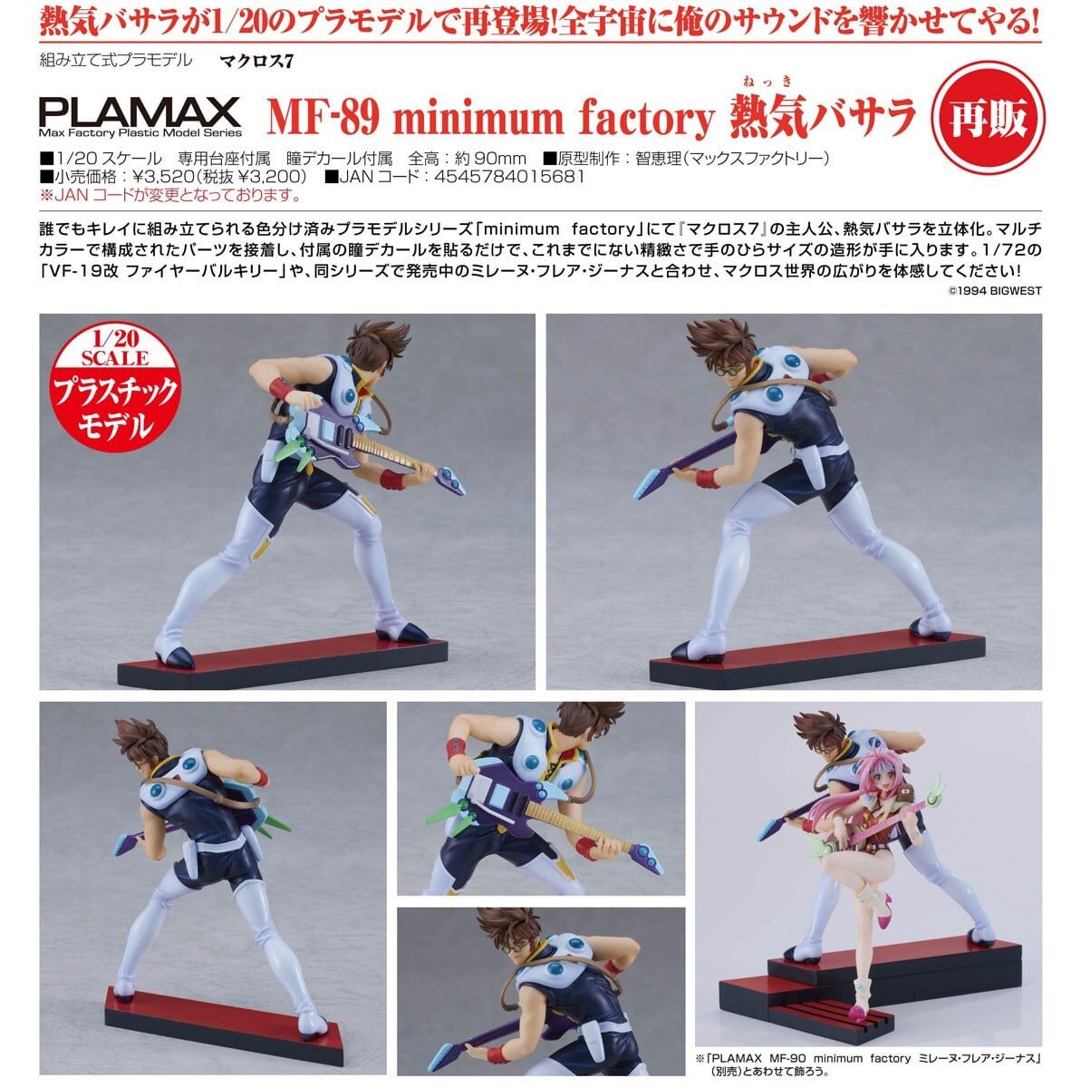 預購26/12 Max Factory代理版 1/20 PLAMAX MF-89 minimum factory 熱氣巴薩拉 0816