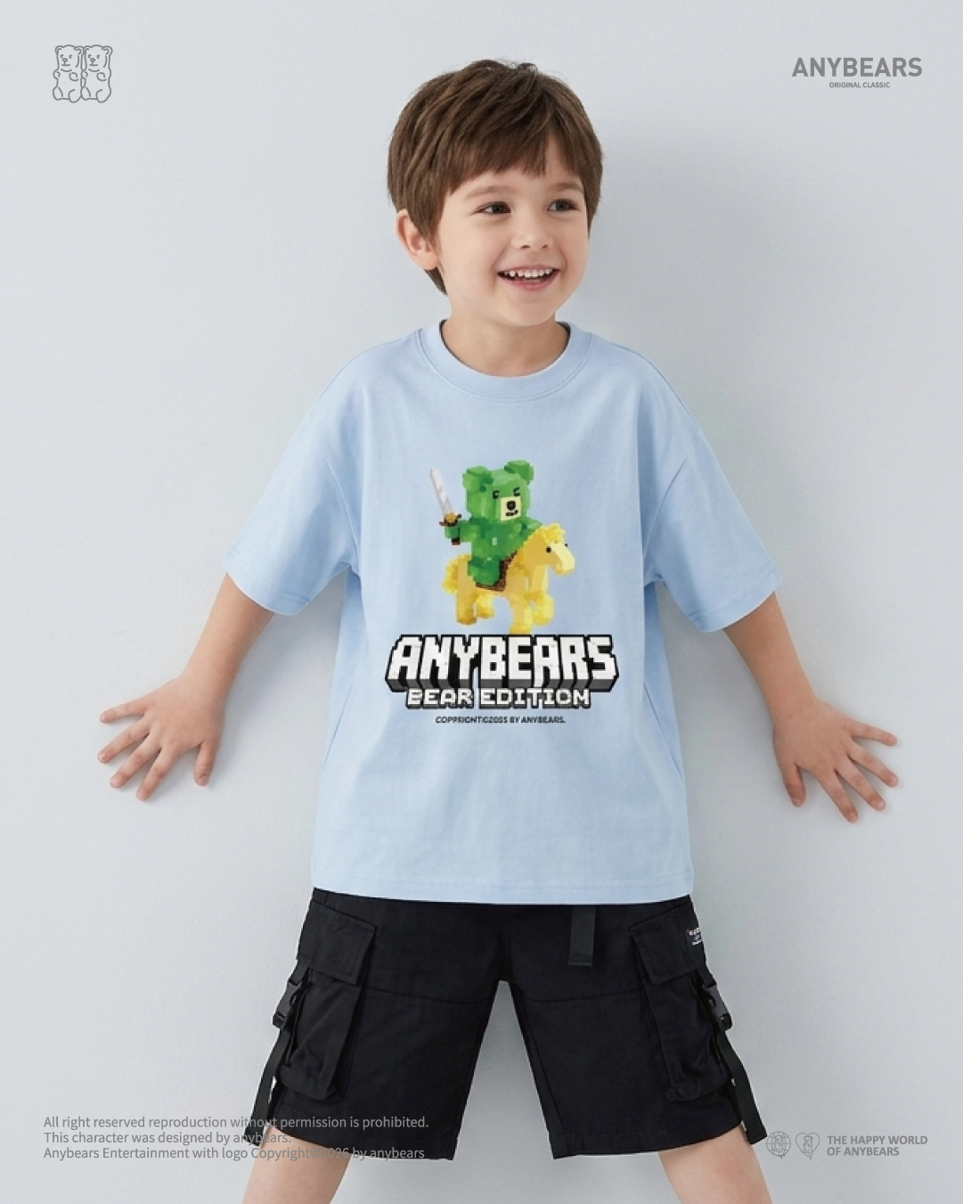 ANYBEARS® MinBEAR 麥塊熊 兒童短T