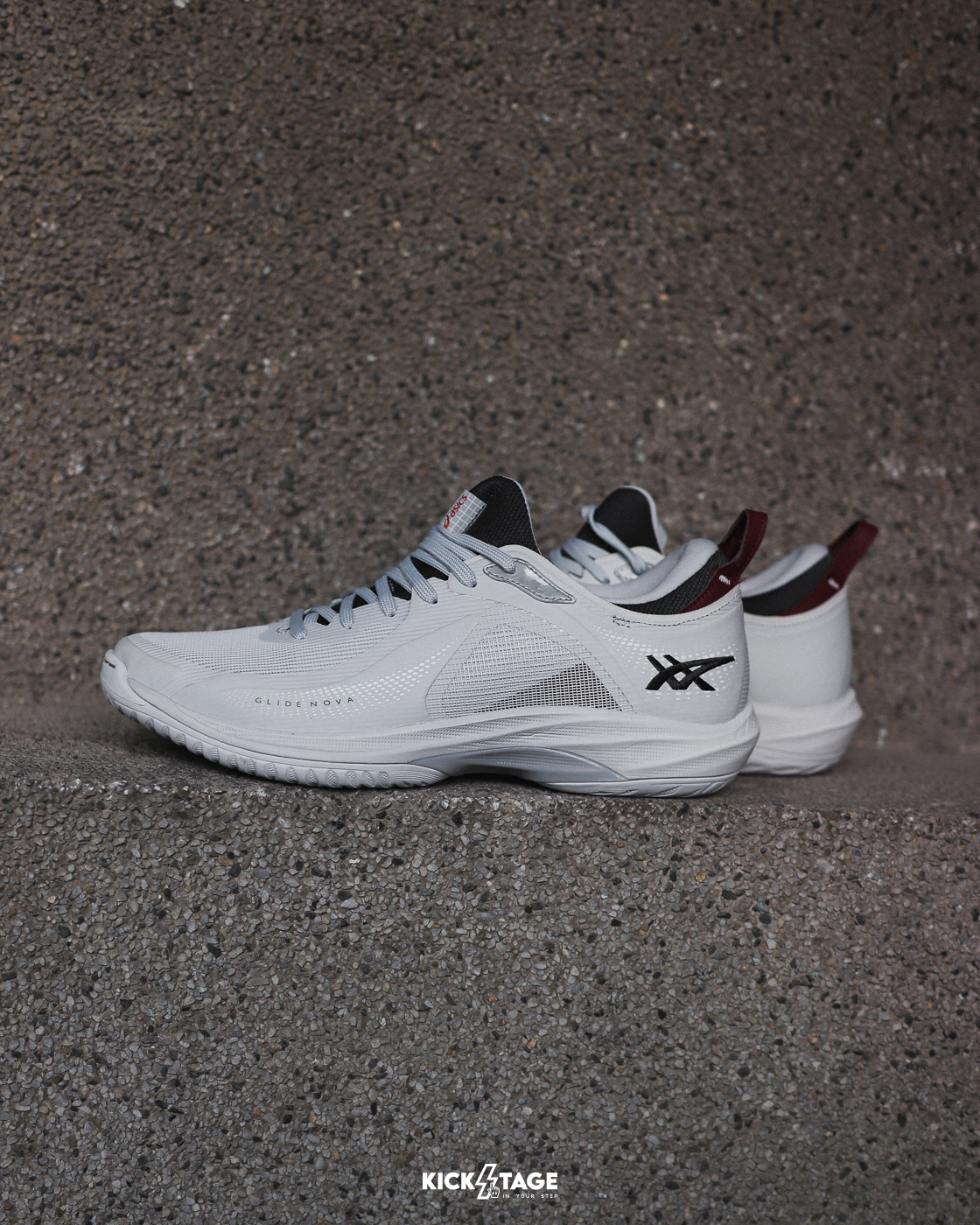 [特價售出無退換] 男女鞋 ASICS GLIDE NOVA FF 4 白灰 包覆 吸震 回彈 運動 耐磨 籃球鞋【1063A105-021】