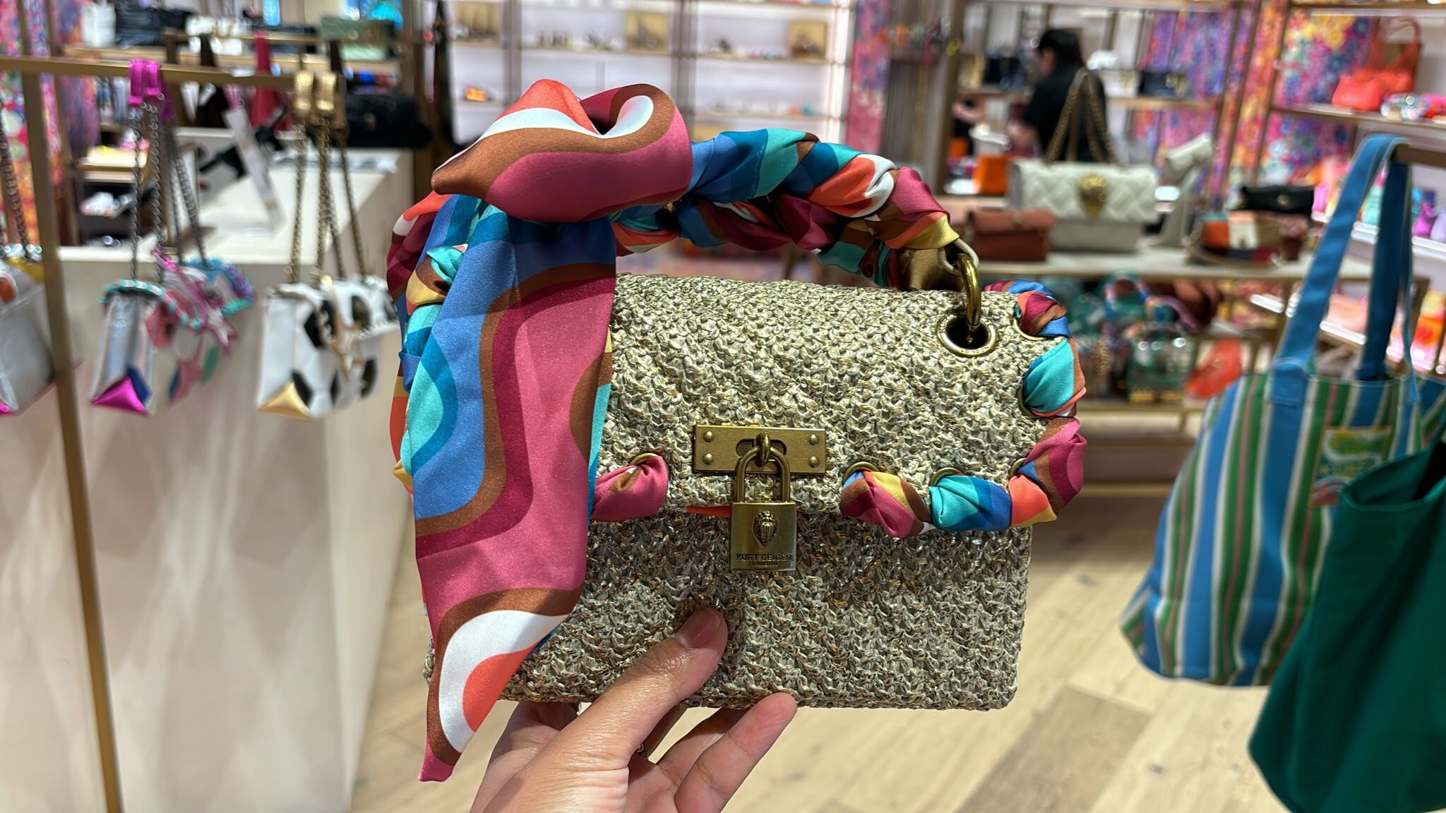 英國代購 KG Kurt Geiger MINI BRIX TON SCARF BAG