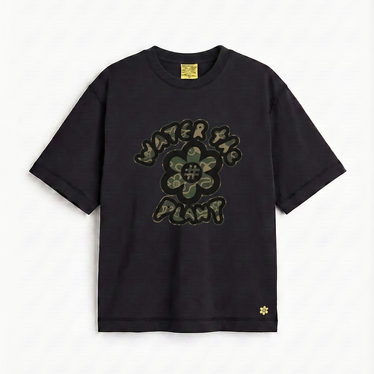 WATER THE PLANT 塗鴉迷彩小花Logo印花 寬鬆短袖T WTP