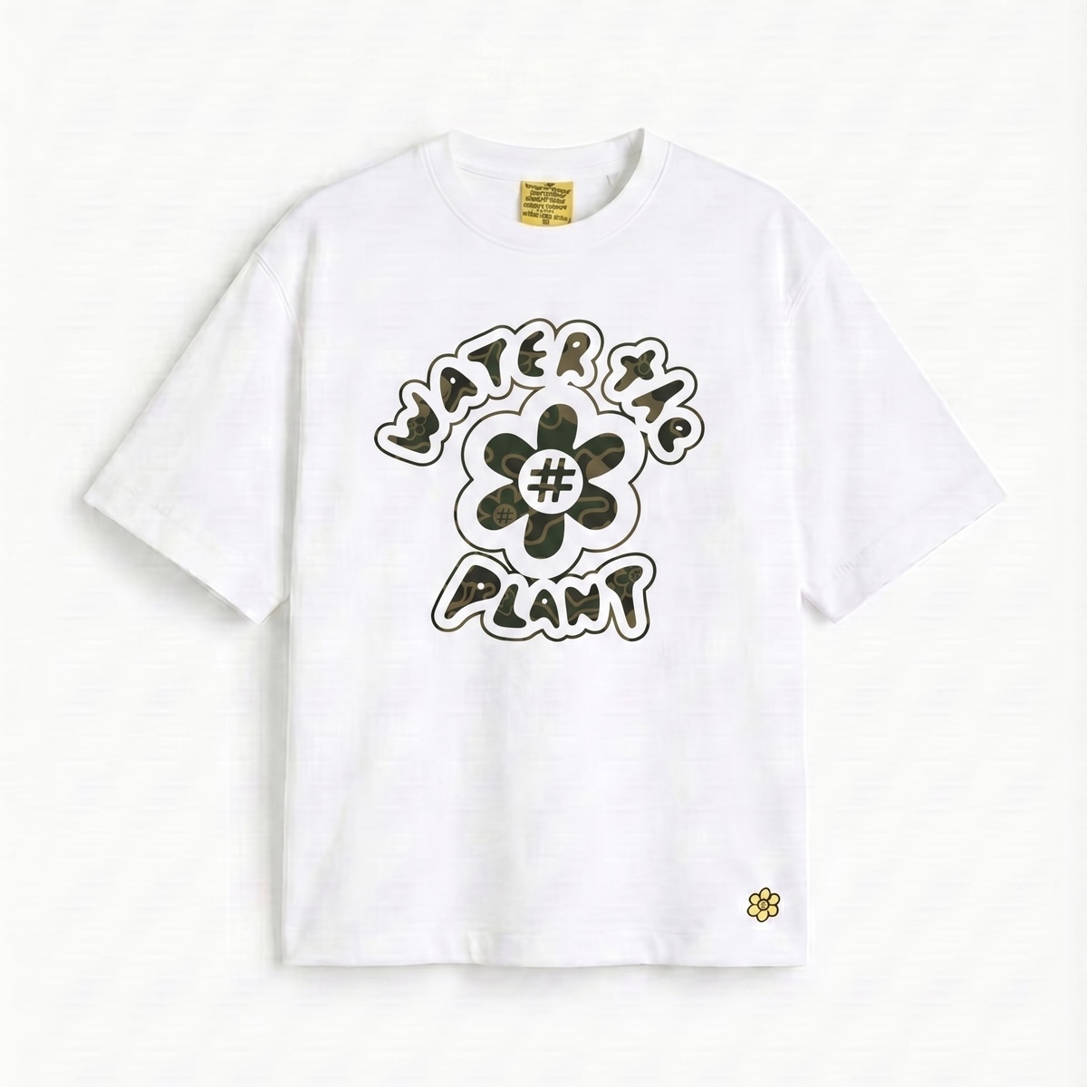 WATER THE PLANT 塗鴉迷彩小花Logo印花 寬鬆短袖T WTP