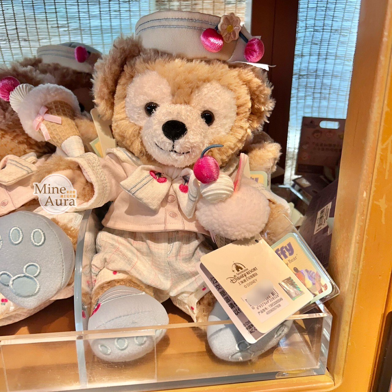 達菲 Duffy 與好友們 櫻桃烘焙系列 達菲 Duffy SS號 娃娃 玩偶 -上海迪士尼樂園