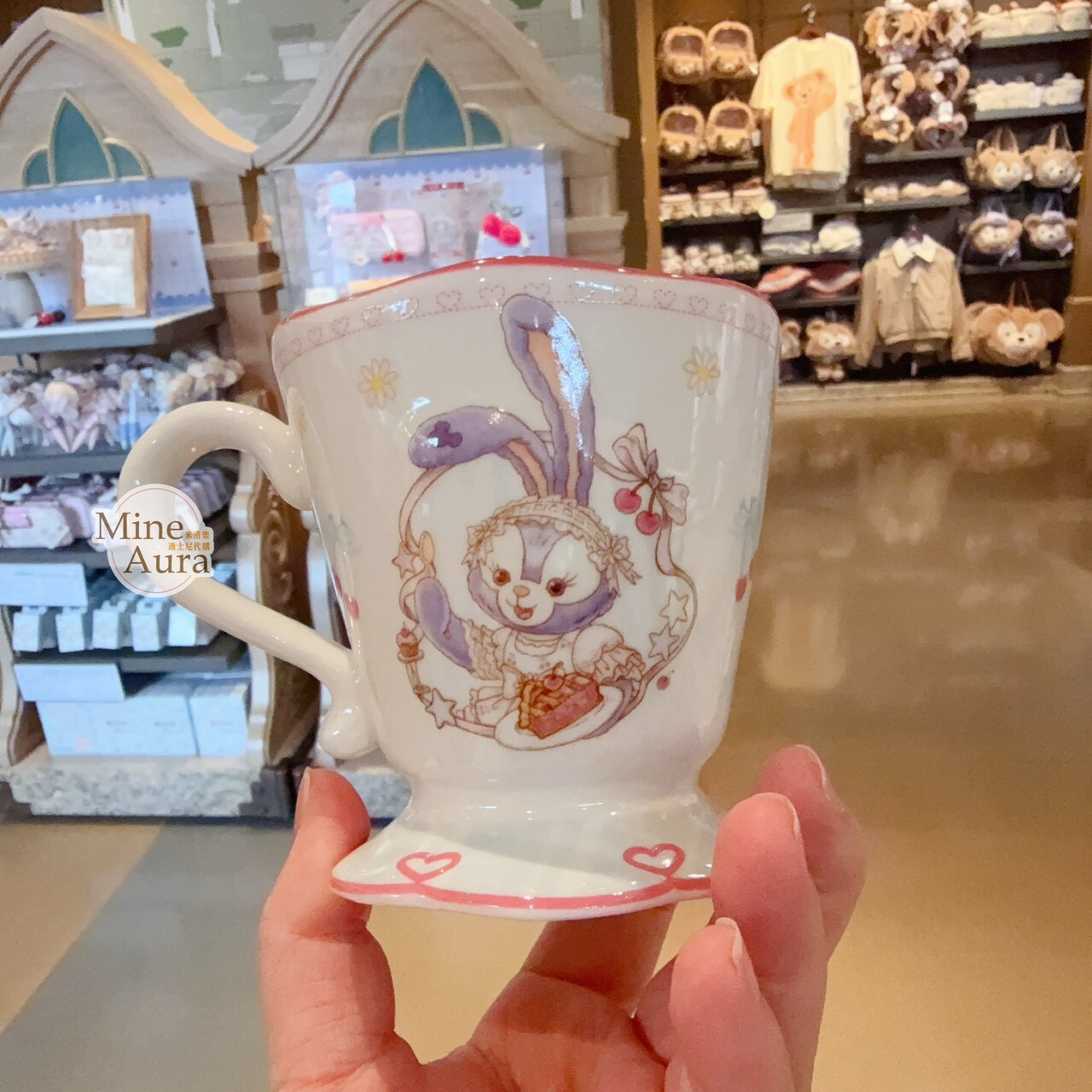 達菲 Duffy 與好友們 櫻桃烘焙系列 史黛拉露 星黛露 StellaLou 可琦安 餅乾 CookieAnn 圖案 陶瓷 馬克杯 水杯 / 杯碟 盤子 -上海迪士尼樂園