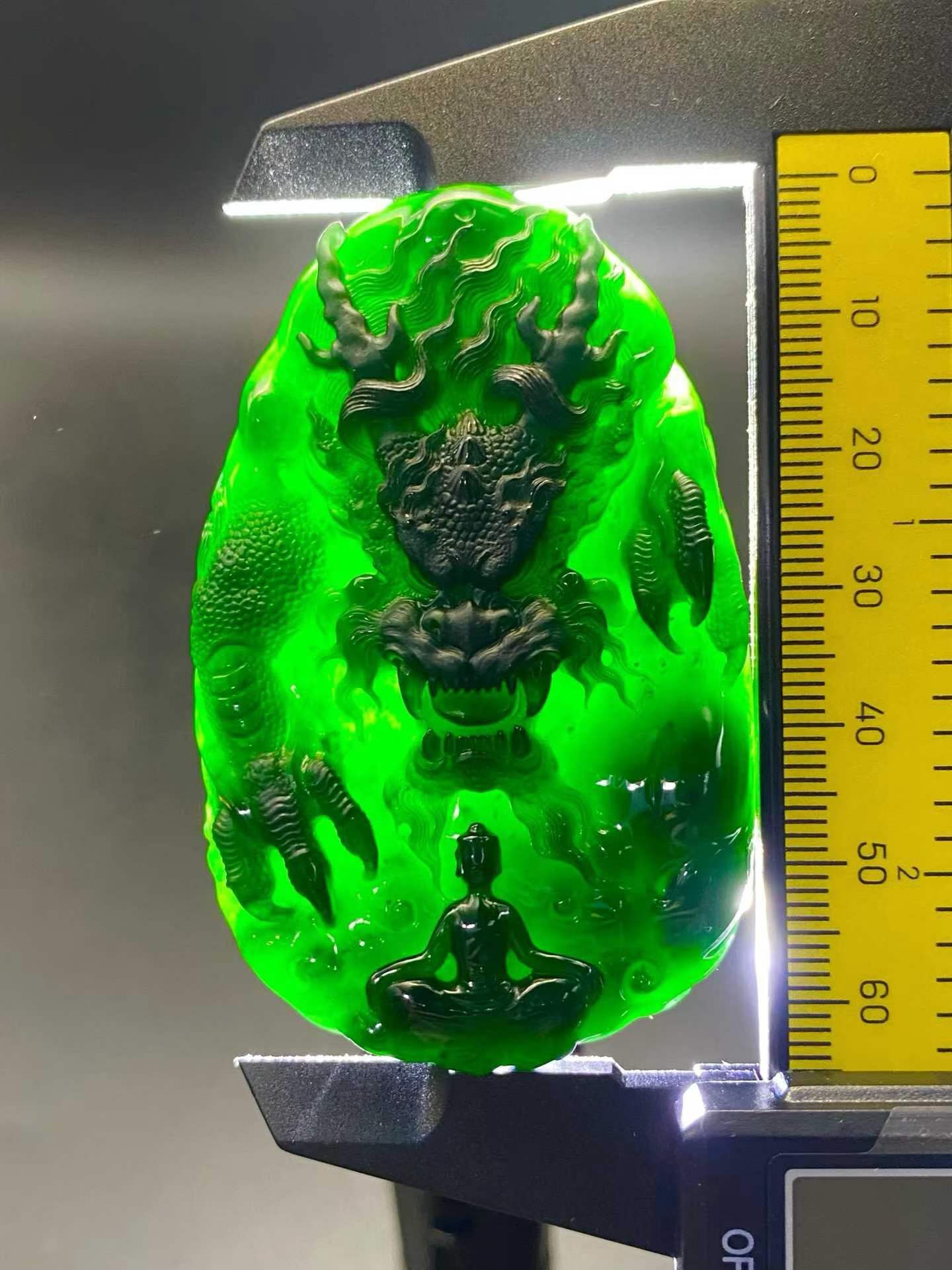 翡翠墨翠神龍護主,天然翡翠A玉, 緬甸玉, Jade, Jadeite