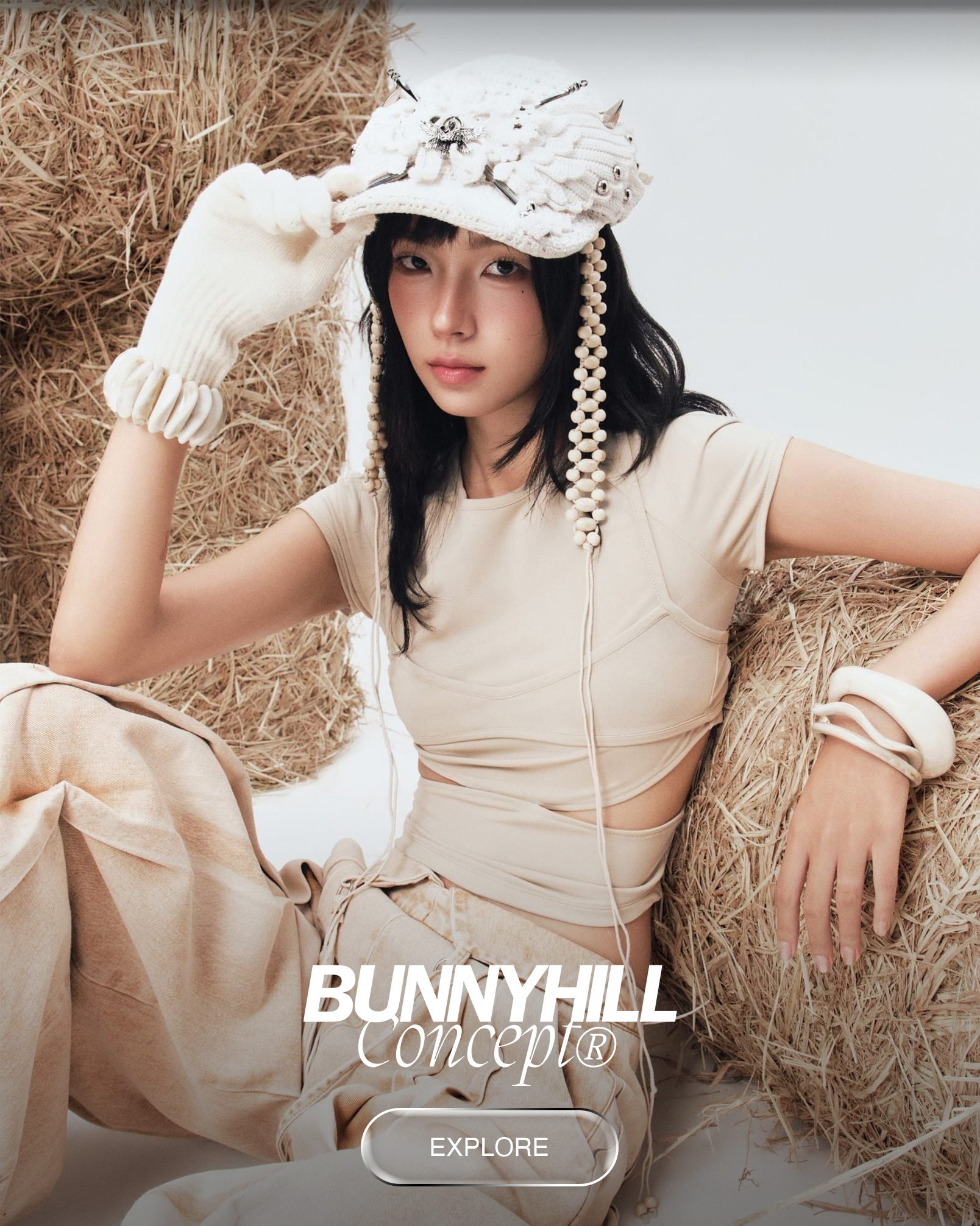 BunnyHill Concept カットアウト タンクトップ ベージュ CONRAD