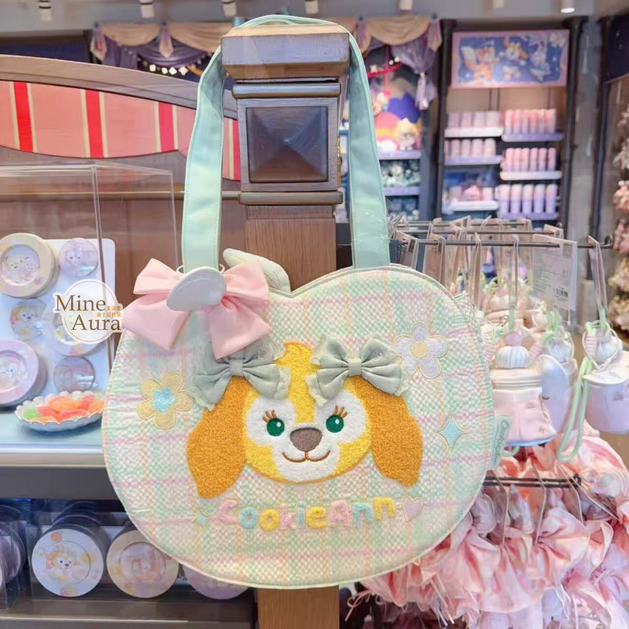 達菲 Duffy 和朋友們 果凍夏日 系列 可琦安 餅乾 CookieAnn 圖案 手提包 托特包 -上海迪士尼樂園