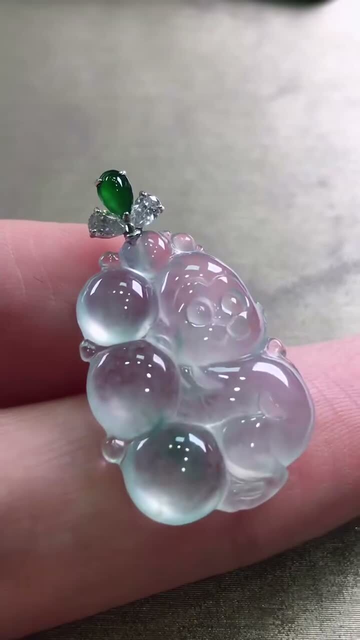 翡翠瑞猴獻壽,天然翡翠A玉, 緬甸玉, Jade, Jadeite