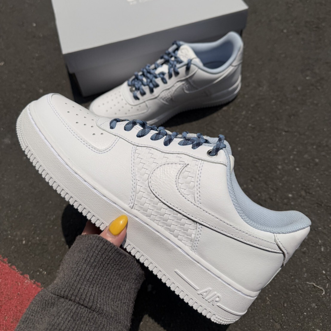 【官網限定】Nike Air Force 1 '07 LV8 ESS+  編織白藍 IW1892-111 VII
