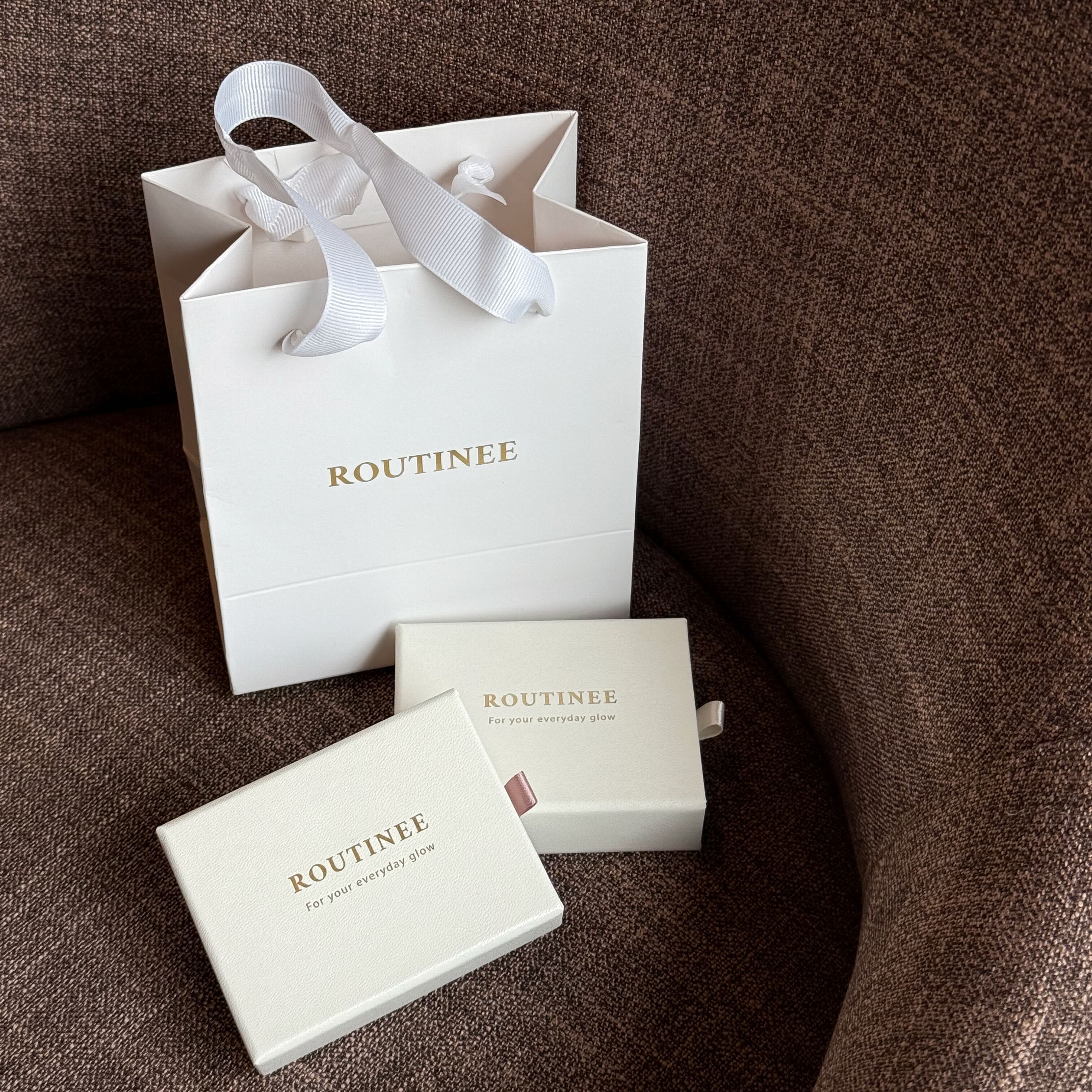 ROUTINEE 品牌燙金提袋+燙金抽屜飾品盒🌟