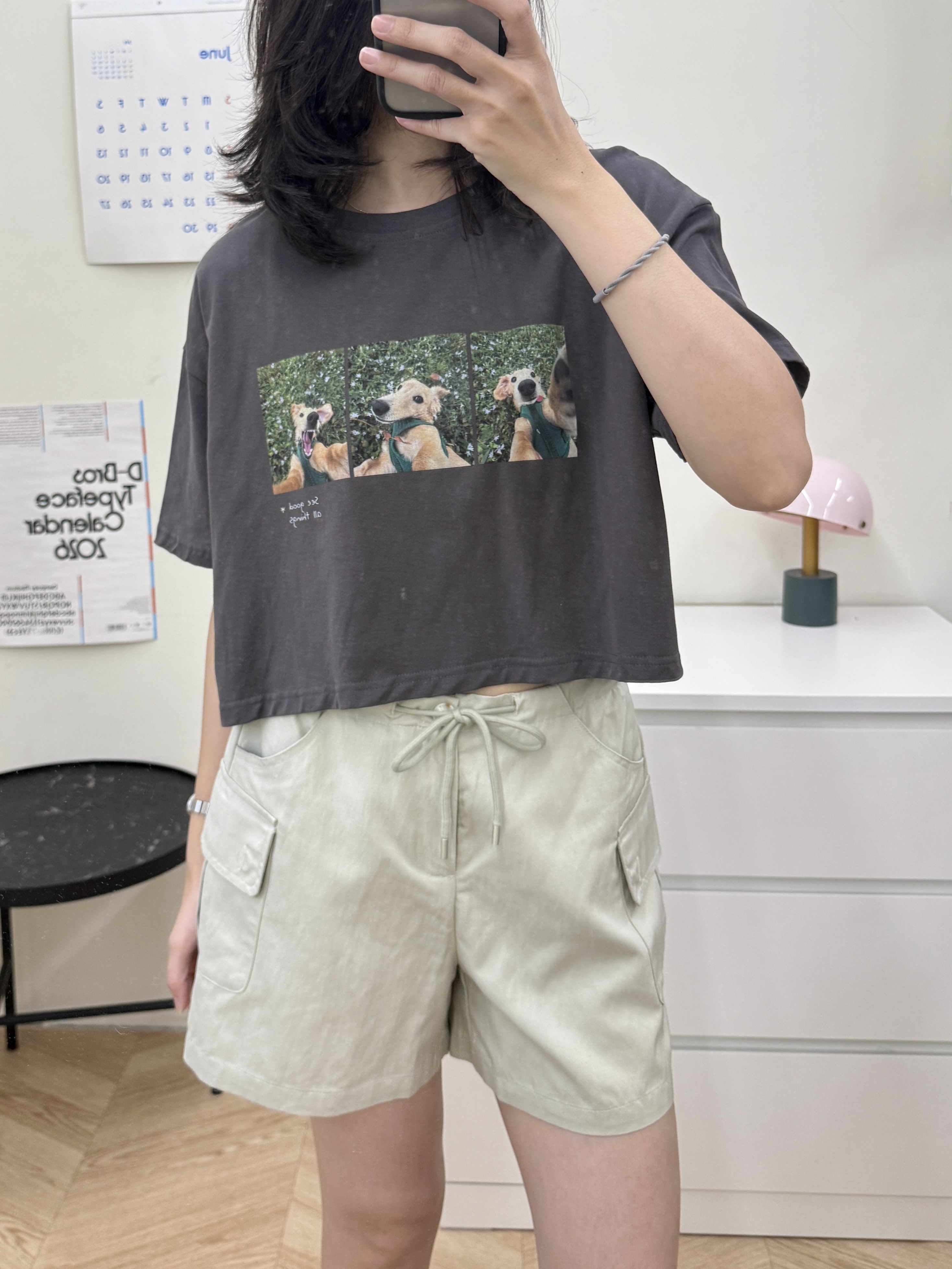 臘腸狗狗短版T