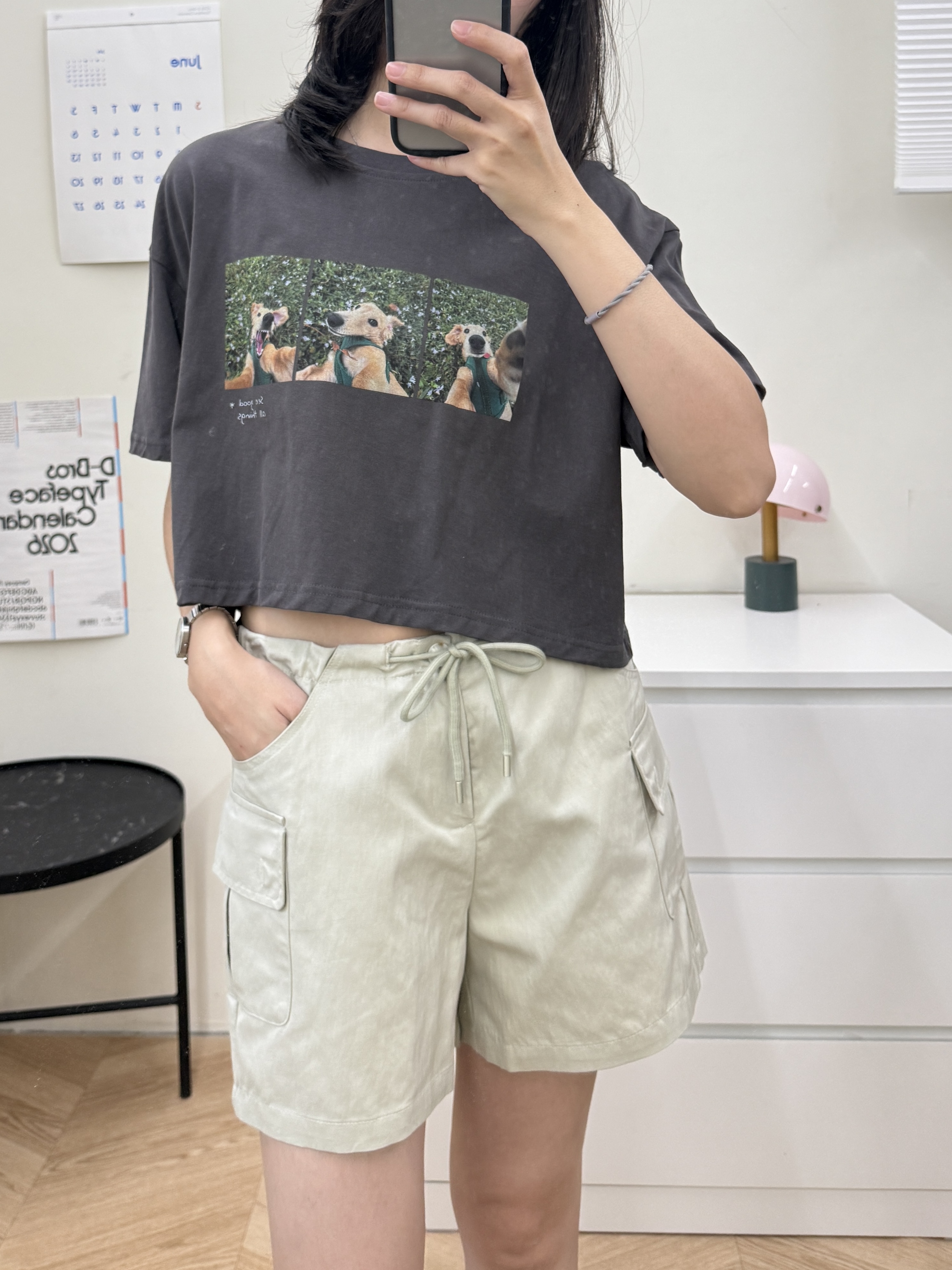 臘腸狗狗短版T