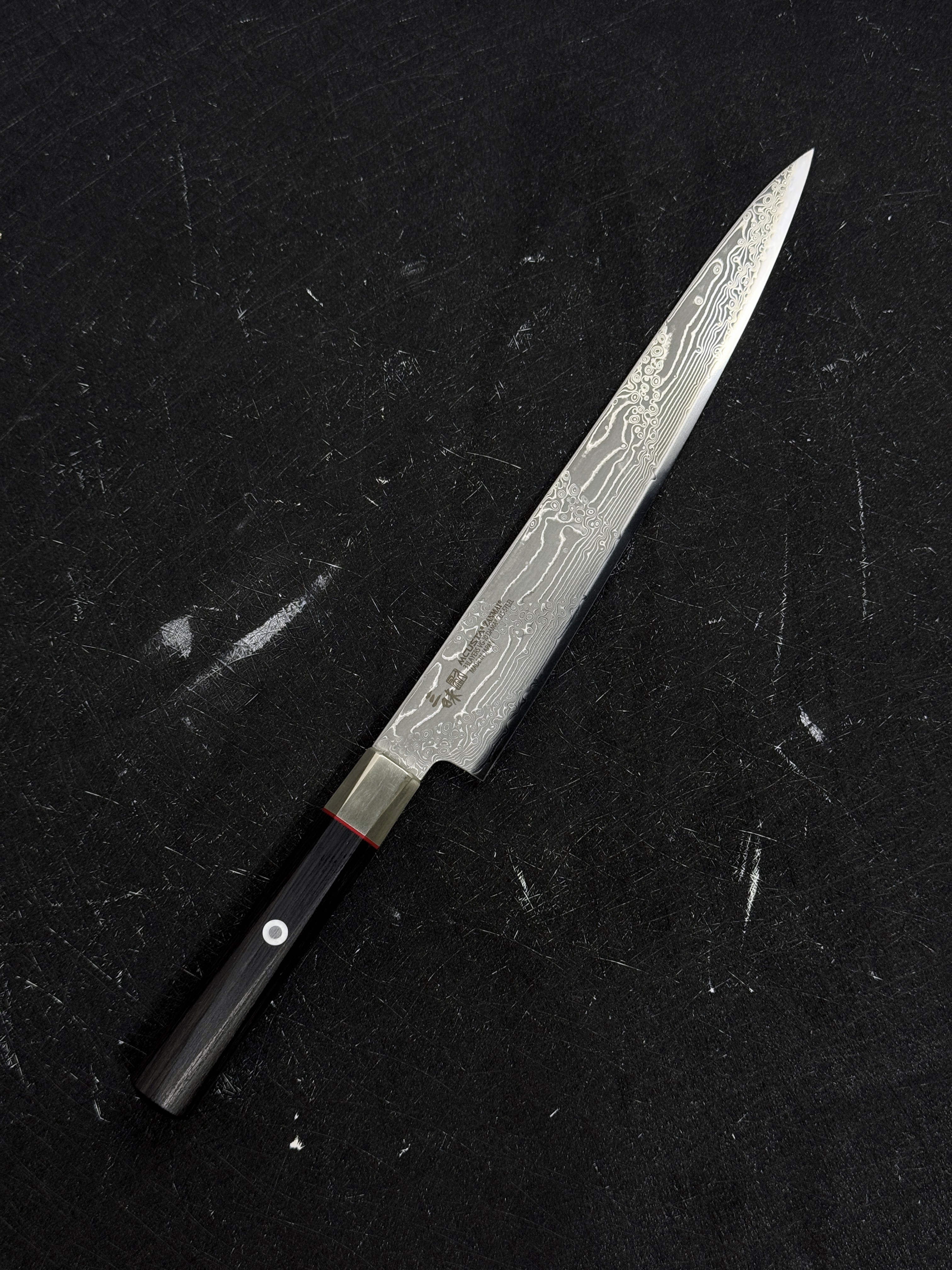 Mcusta Zanmai "Hybrid Splash" Damascus Sujihiki
