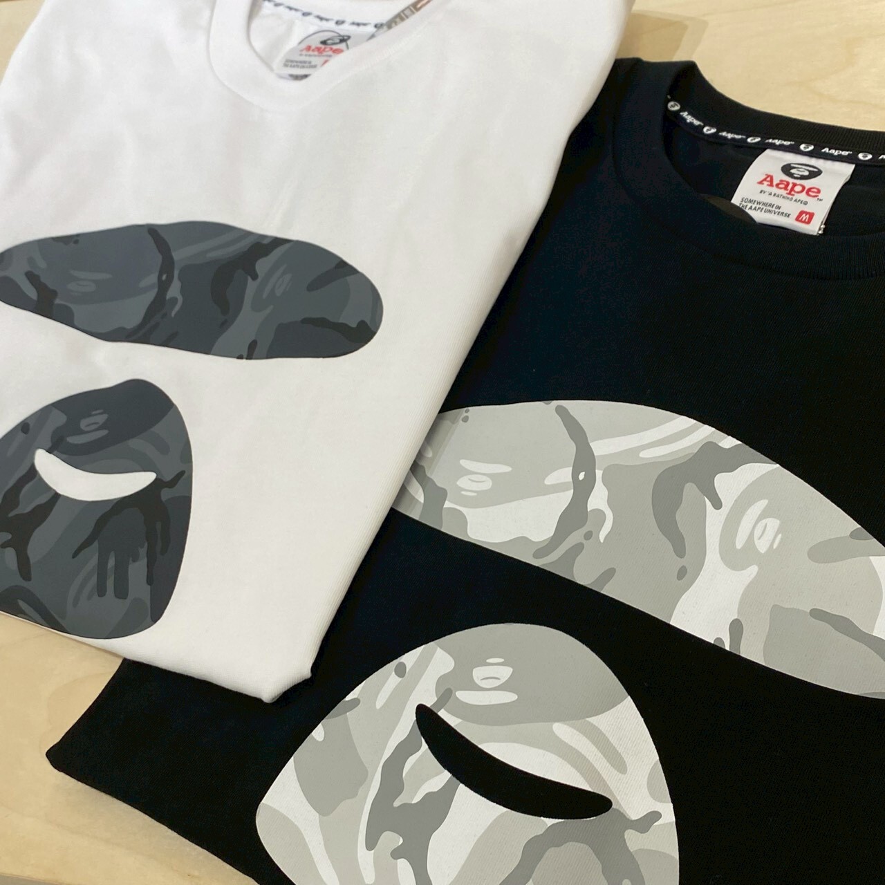 Aape 經典迷彩猿人頭短T M1846XXQ