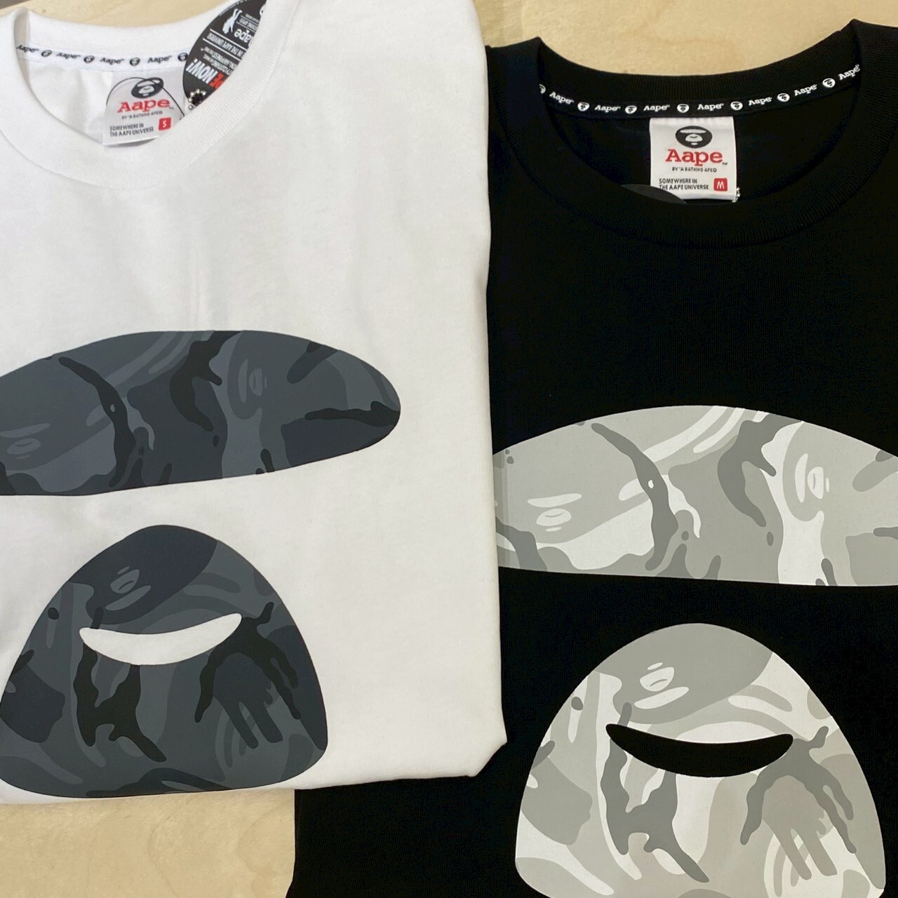 Aape 經典迷彩猿人頭短T M1846XXQ