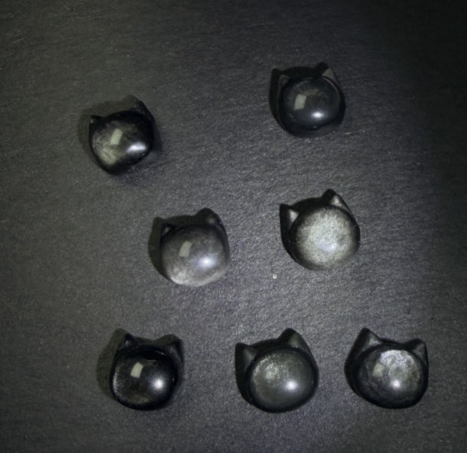 銀曜石貓咪通孔