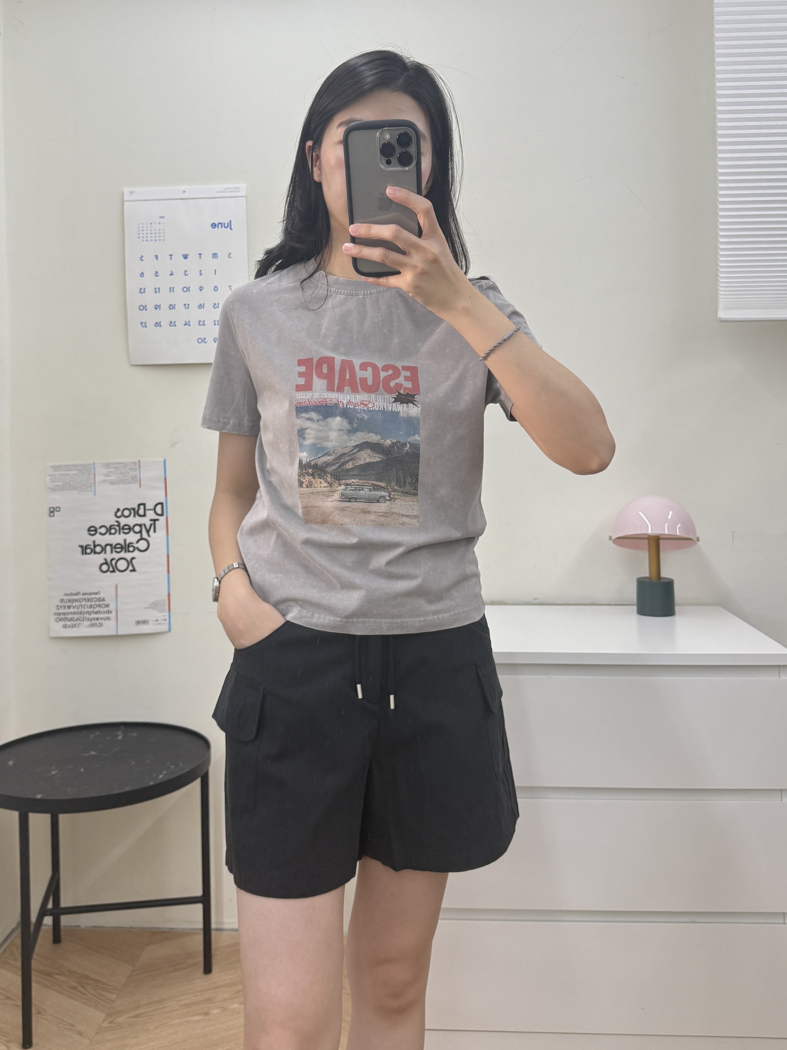 抽繩工裝短褲